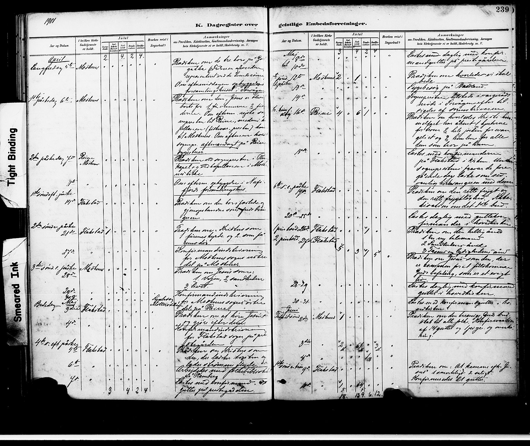 Ministerialprotokoller, klokkerbøker og fødselsregistre - Nordland, AV/SAT-A-1459/885/L1205: Ministerialbok nr. 885A06, 1892-1905, s. 239