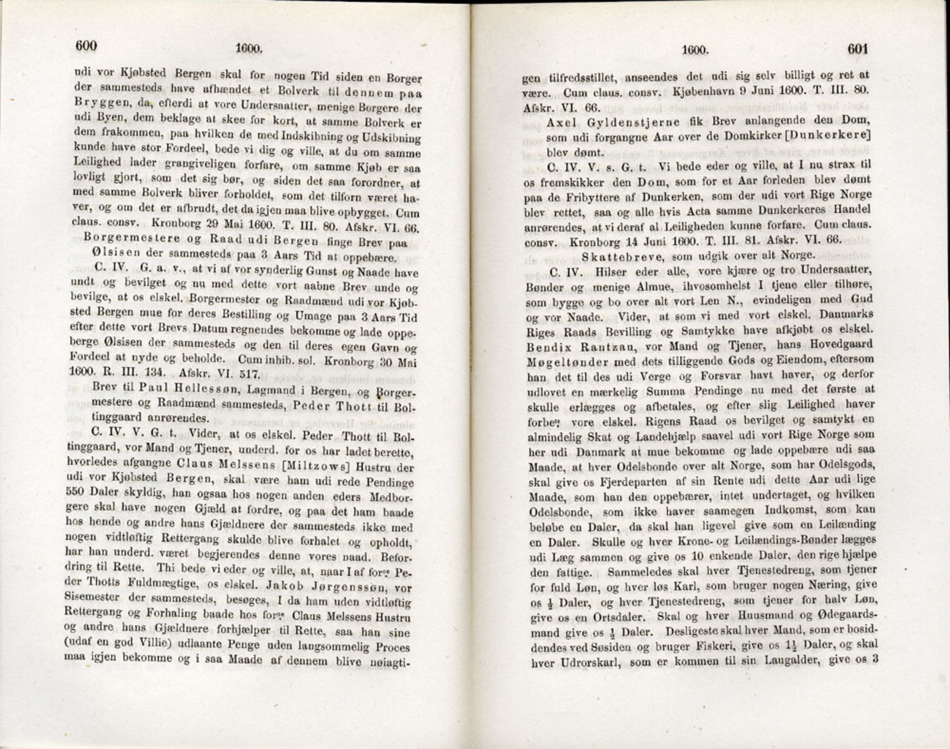 Publikasjoner utgitt av Det Norske Historiske Kildeskriftfond, PUBL/-/-/-: Norske Rigs-Registranter, bind 3, 1588-1602, s. 600-601