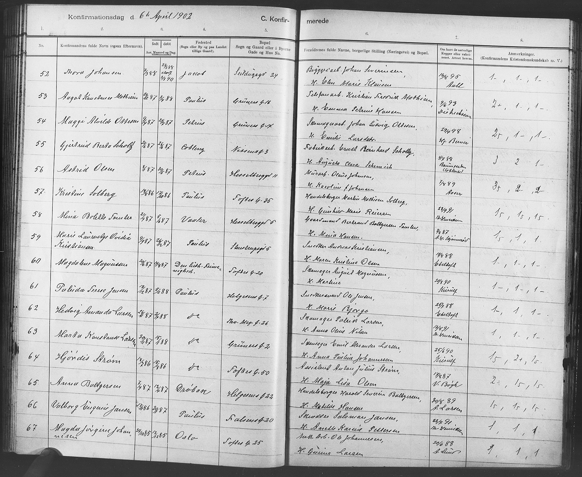 Paulus prestekontor Kirkebøker, AV/SAO-A-10871/F/Fa/L0007: Ministerialbok nr. 7, 1897-1915