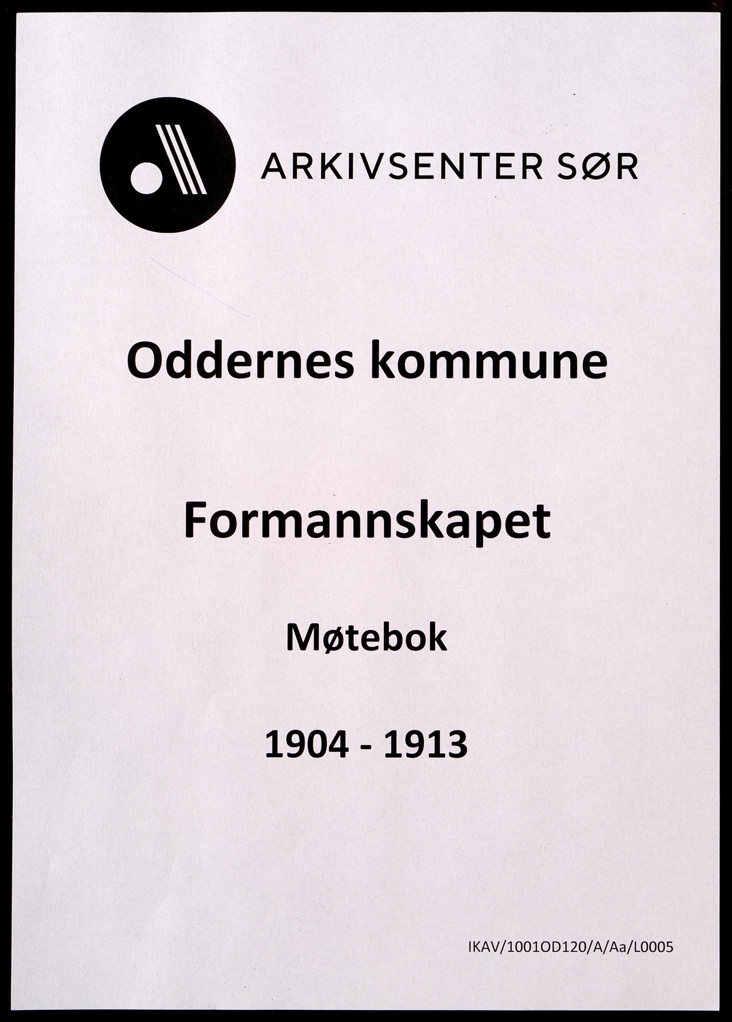 Oddernes kommune - Formannskapet, ARKSOR/1001OD120/A/Aa/L0005: Møtebok (d), 1904-1913