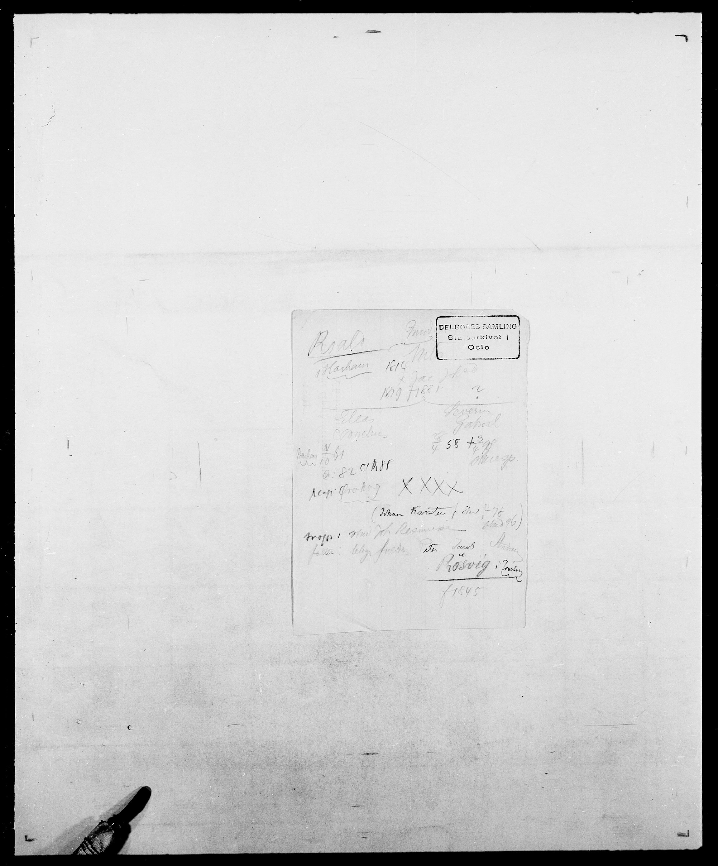 Delgobe, Charles Antoine - samling, AV/SAO-PAO-0038/D/Da/L0033: Roald - Røyem, s. 2