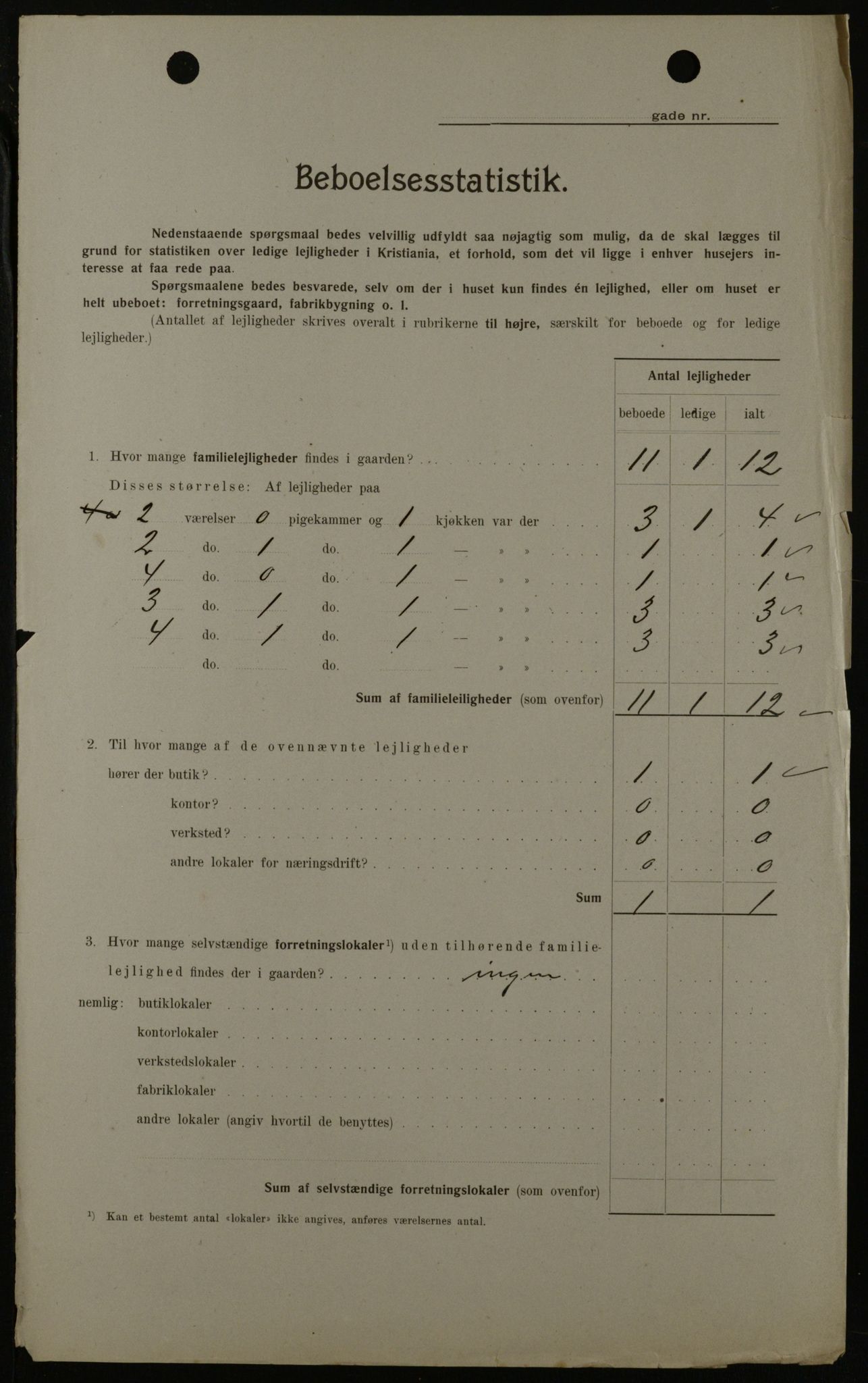 OBA, Kommunal folketelling 1.2.1908 for Kristiania kjøpstad, 1908, s. 2600