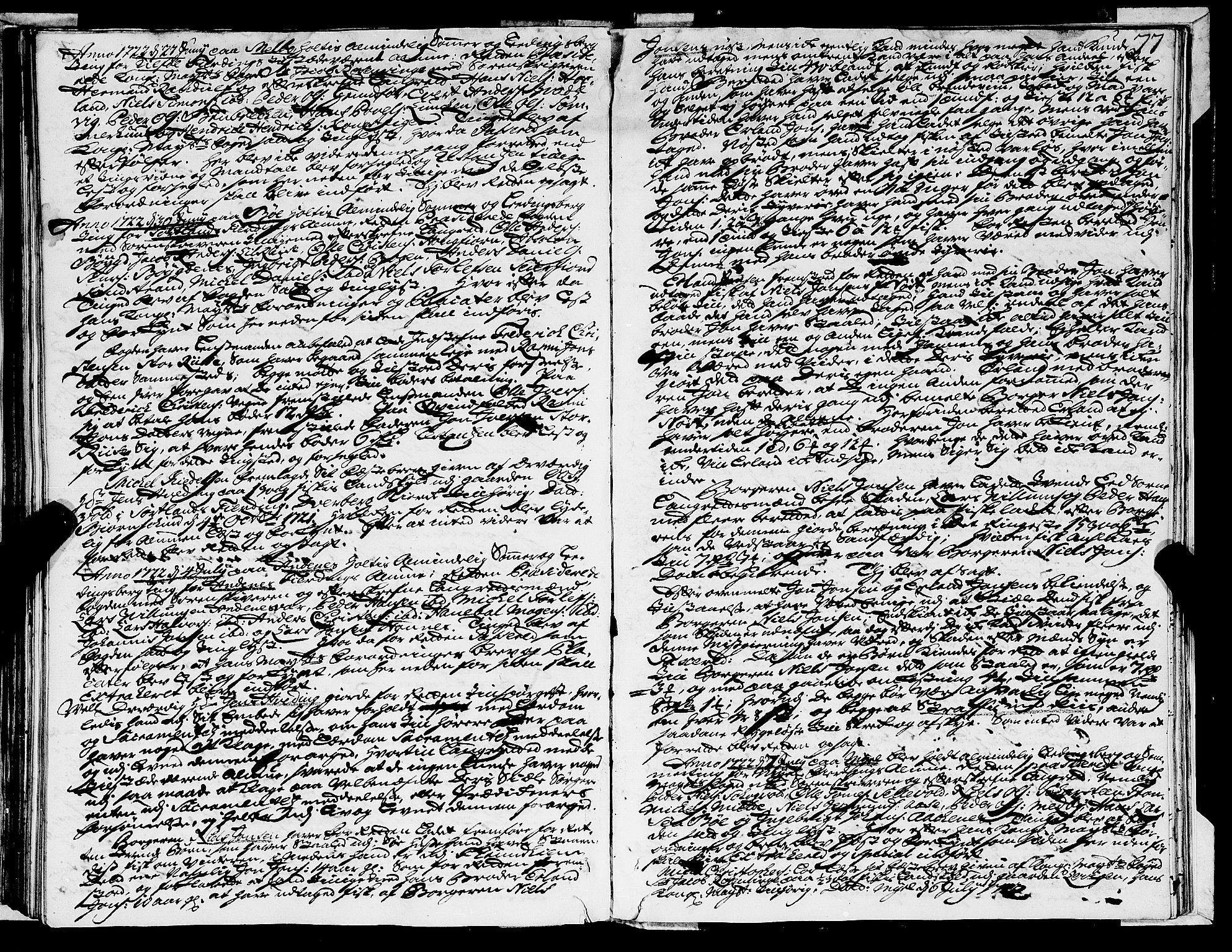Vesterålen sorenskriveri, SAT/A-4180/1/1/1A/L0002: Tingbok, 1716-1723, s. 76b-77a