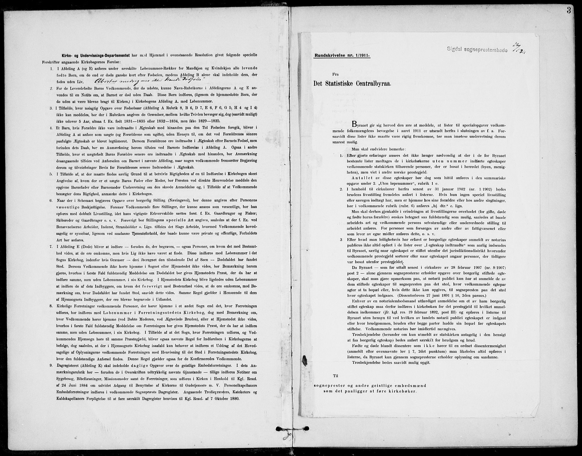 Sigdal kirkebøker, AV/SAKO-A-245/F/Fb/L0002: Ministerialbok nr. II 2, 1901-1914, s. 3