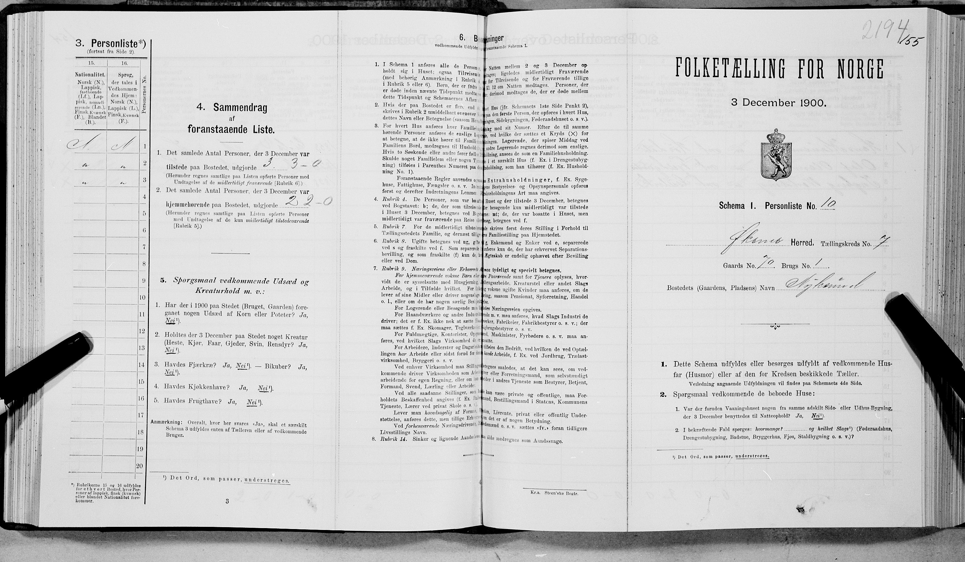 SAT, Folketelling 1900 for 1868 Øksnes herred, 1900, s. 563