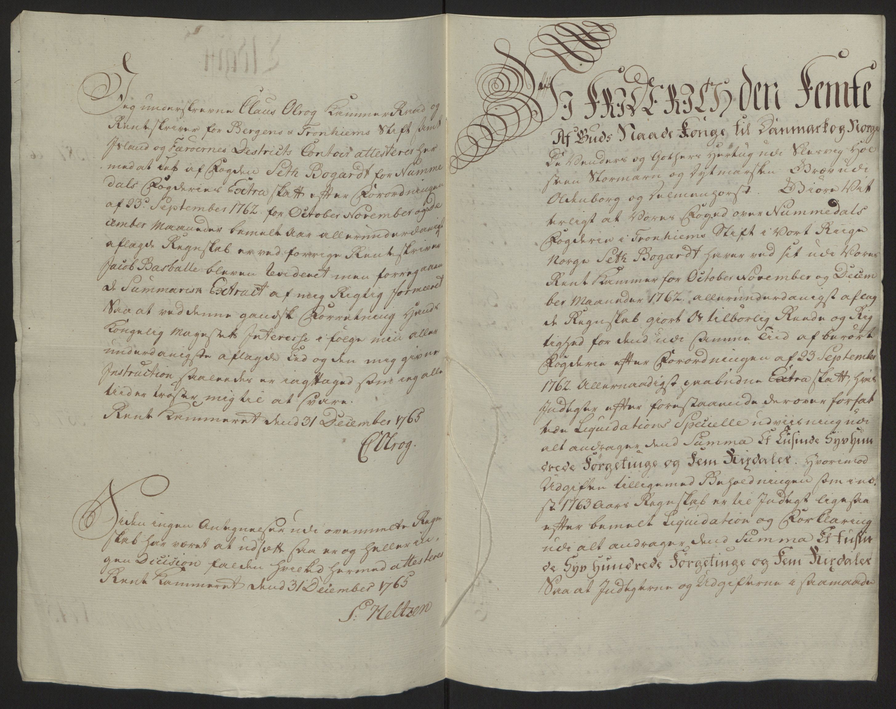 Rentekammeret inntil 1814, Reviderte regnskaper, Fogderegnskap, AV/RA-EA-4092/R64/L4502: Ekstraskatten Namdal, 1762-1772, s. 10