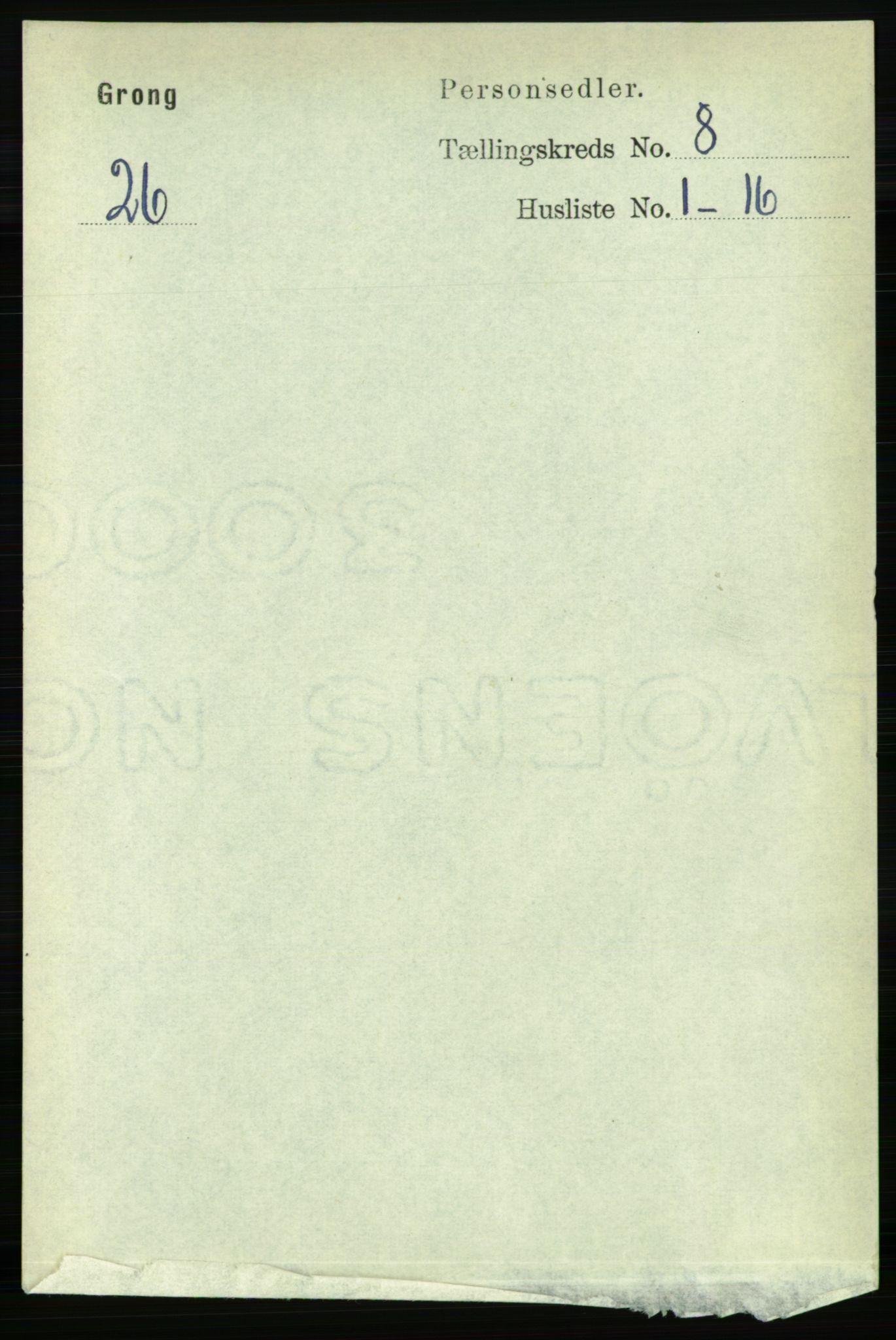 RA, Folketelling 1891 for 1742 Grong herred, 1891, s. 2827