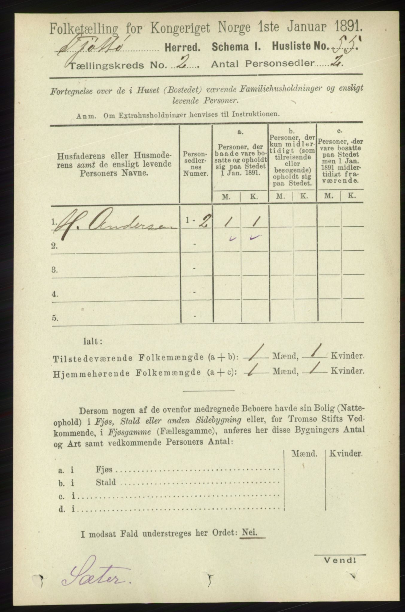 RA, Folketelling 1891 for 1817 Tjøtta herred, 1891, s. 879