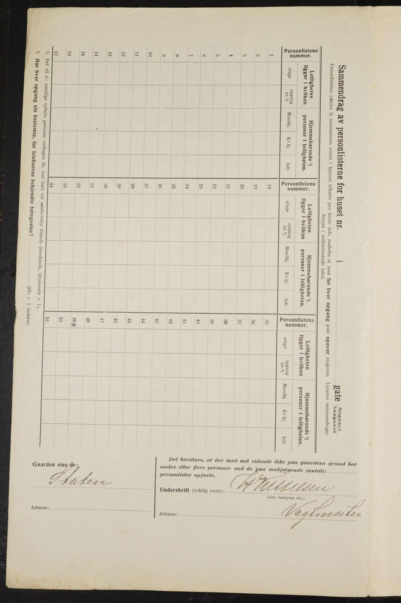 OBA, Kommunal folketelling 1.2.1914 for Kristiania, 1914, s. 113951