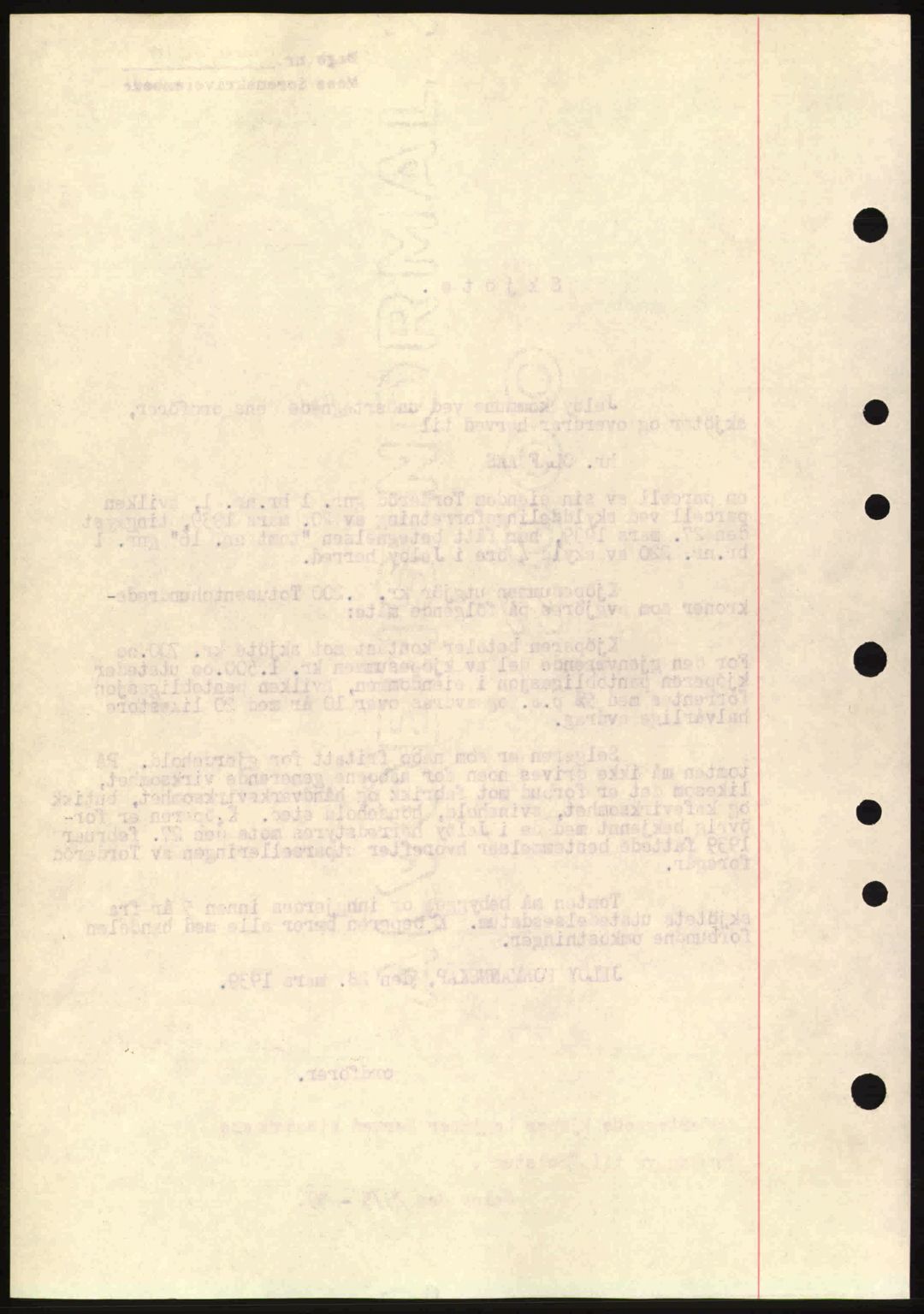 Moss sorenskriveri, SAO/A-10168: Pantebok nr. A5, 1938-1939, Dagboknr: 749/1939