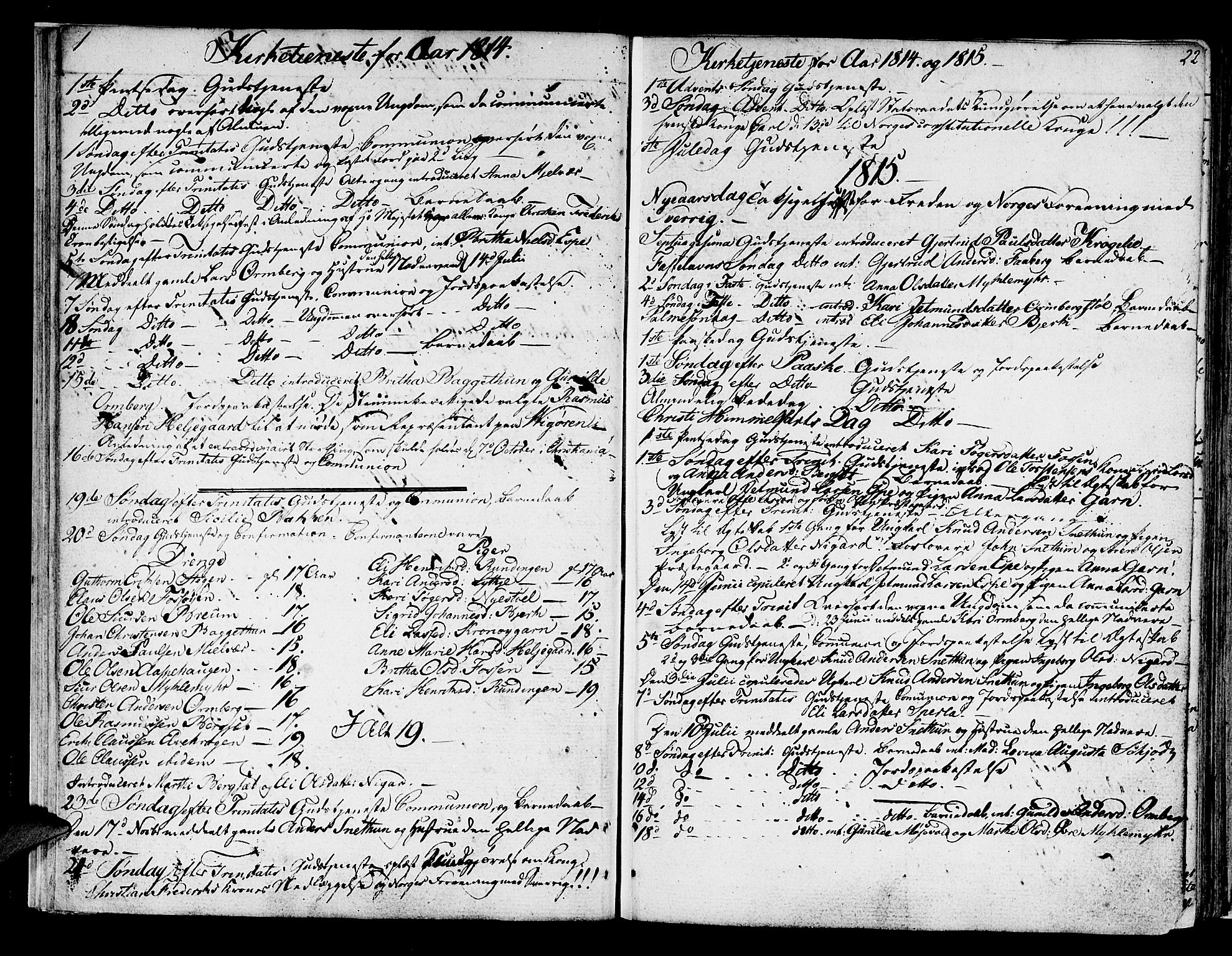 Jostedal sokneprestembete, AV/SAB-A-80601/H/Haa/Haaa/L0003: Ministerialbok nr. A 3, 1807-1837, s. 22