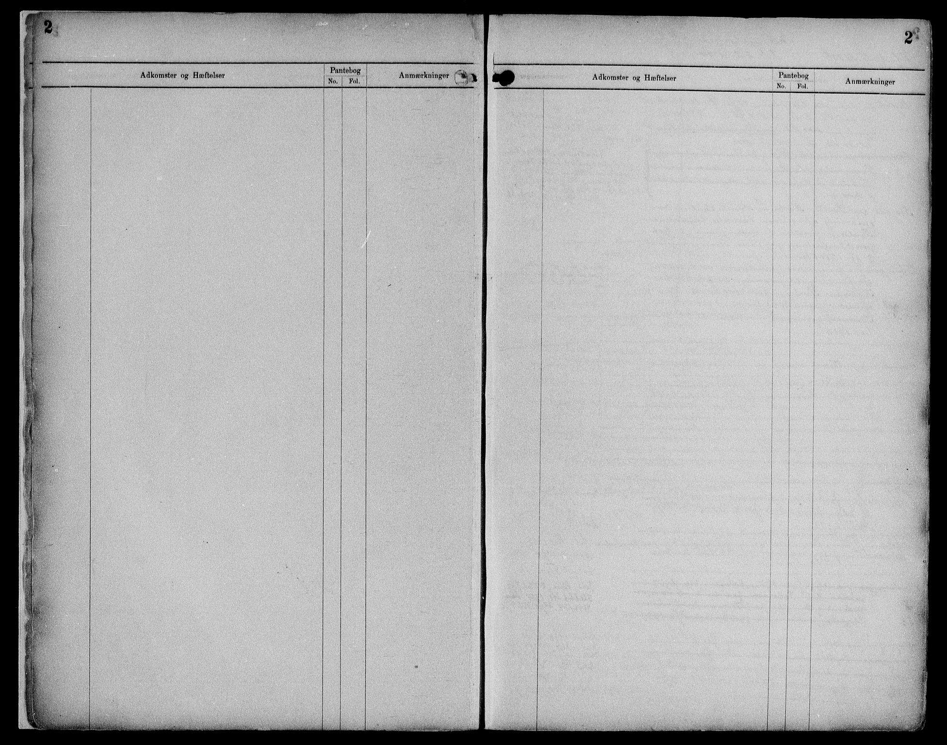 Byfogd og Byskriver i Bergen, SAB/A-3401/03/03AdD/L0055: Panteregister nr. A.d.D.55, 1894-1936, s. 2