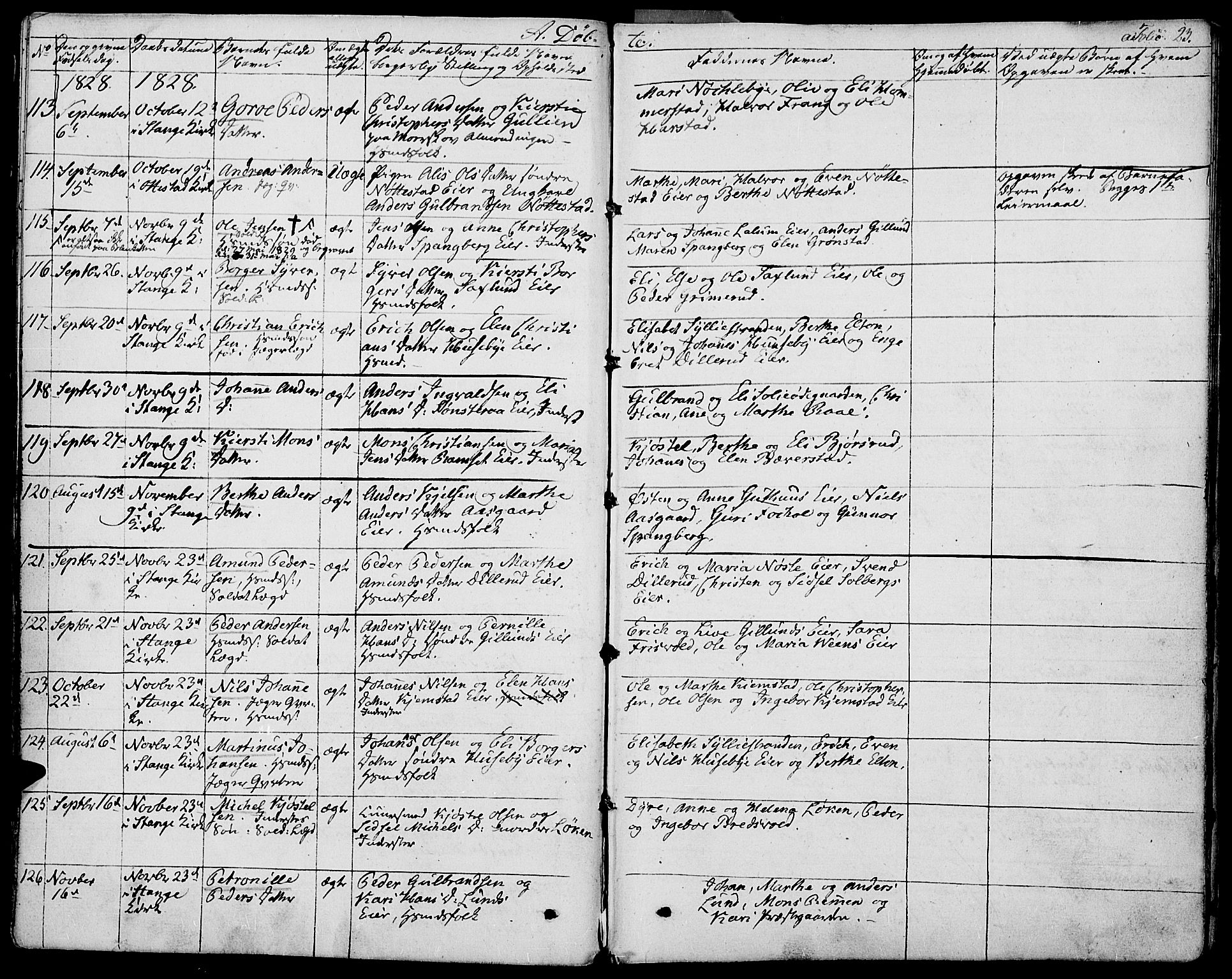 Stange prestekontor, AV/SAH-PREST-002/K/L0009: Ministerialbok nr. 9, 1826-1835, s. 23