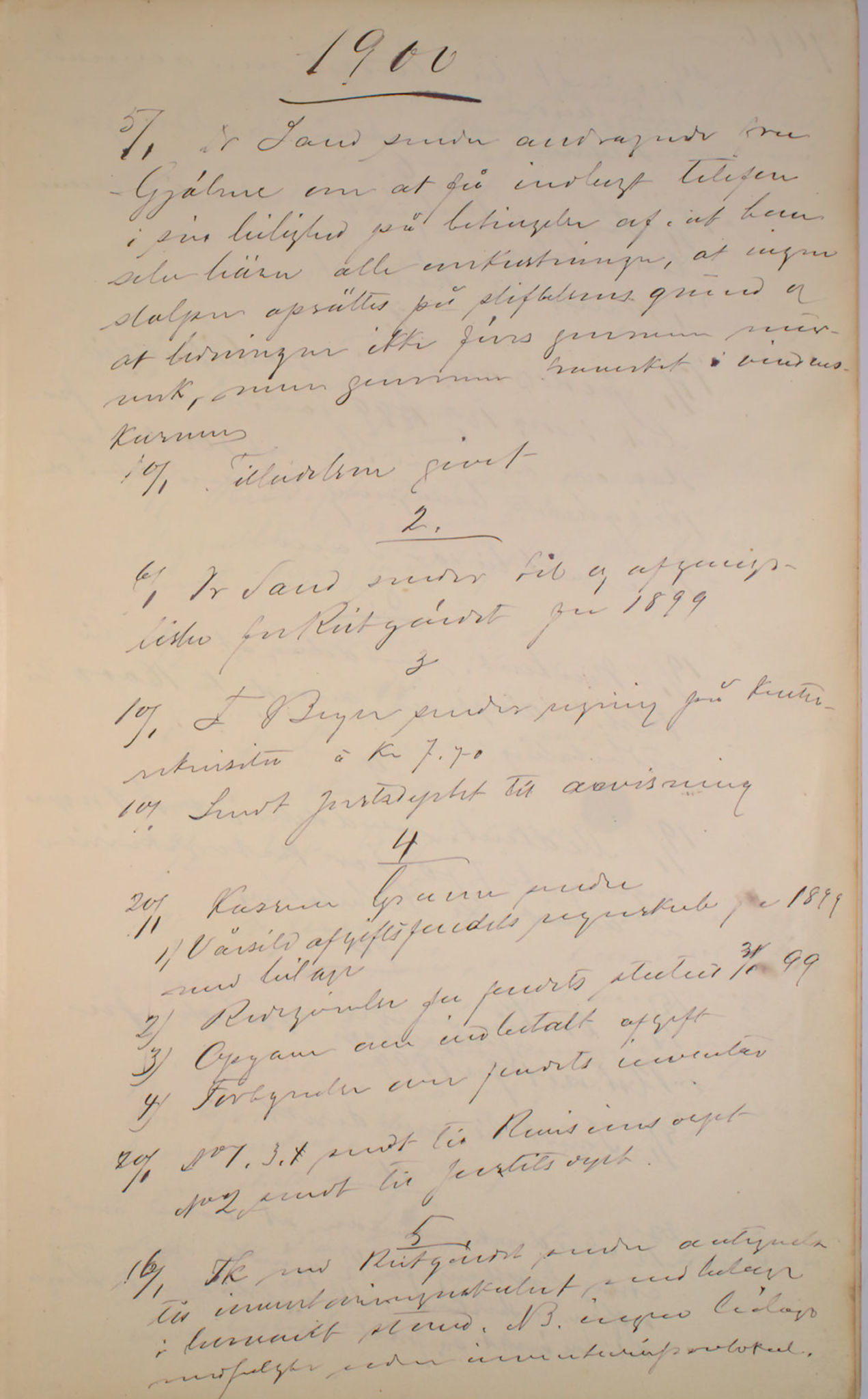 Lepraarkiver - Overlegen for den spedalske sykdom, AV/SAB-A-61001/B.c/L0007: Journal, 1899-1916