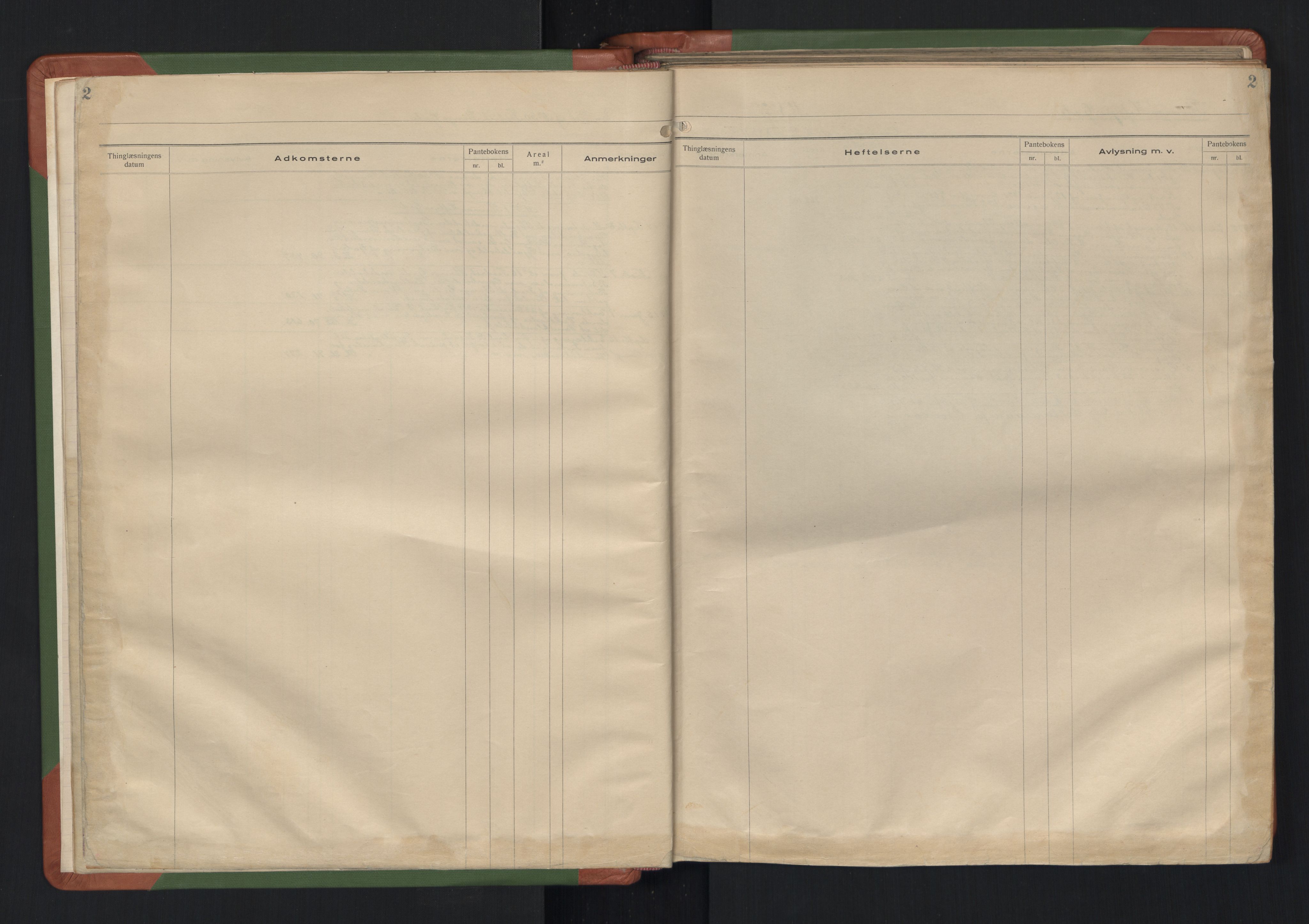 Oslo byskriverembete, AV/SAO-A-10227/G/Ga/Gab/Gaba/L0039: Panteregister nr. 39, 1929-1953, s. 2