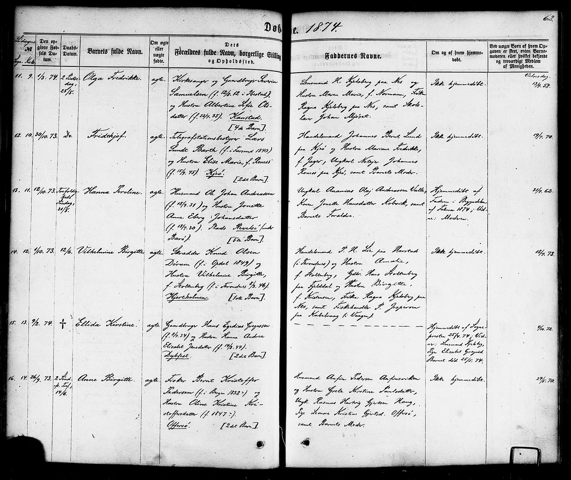 Ministerialprotokoller, klokkerbøker og fødselsregistre - Nordland, AV/SAT-A-1459/872/L1034: Ministerialbok nr. 872A09, 1864-1884, s. 62