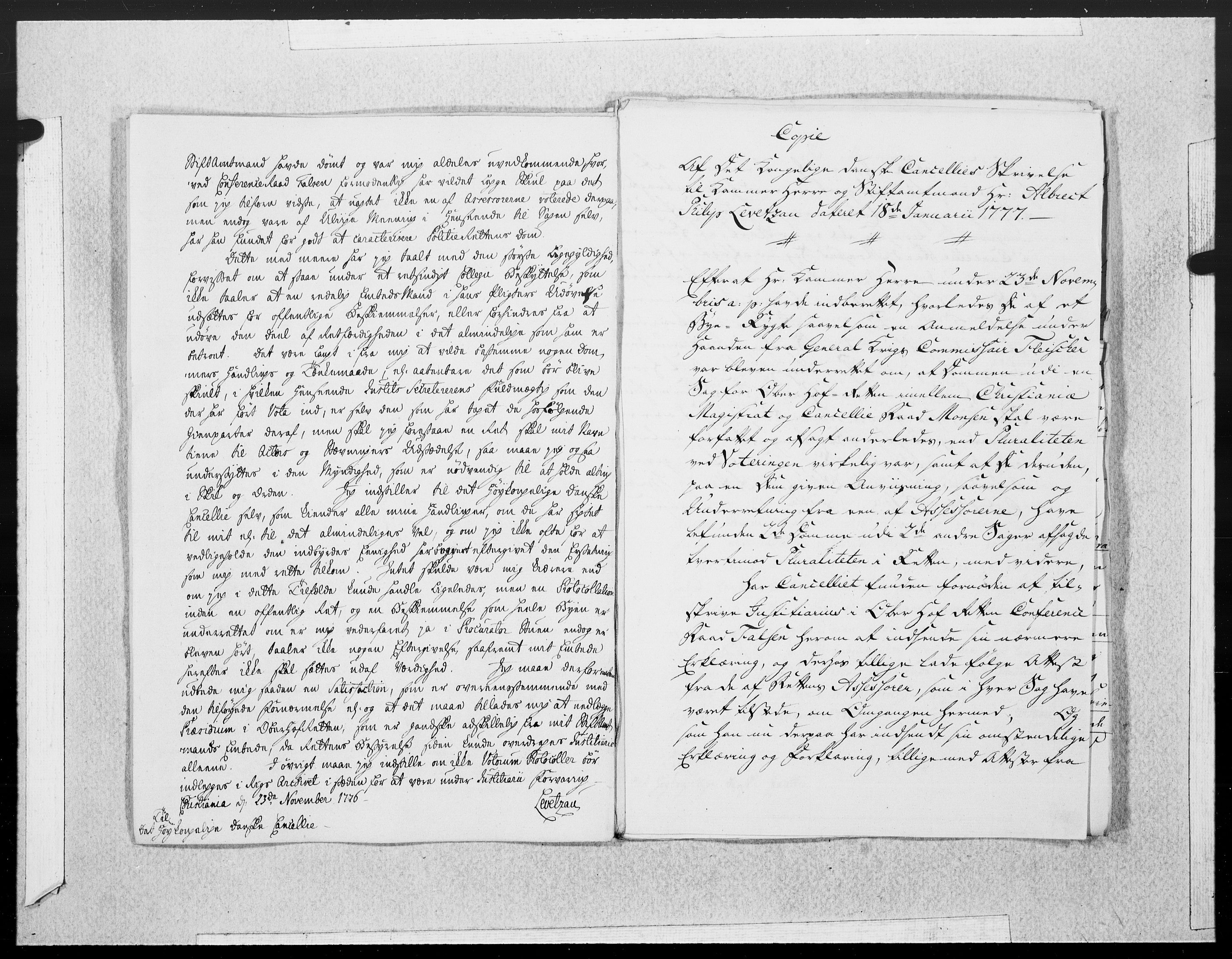 Danske Kanselli 1572-1799, AV/RA-EA-3023/F/Fc/Fcc/Fcca/L0224: Norske innlegg 1572-1799, 1777, s. 8