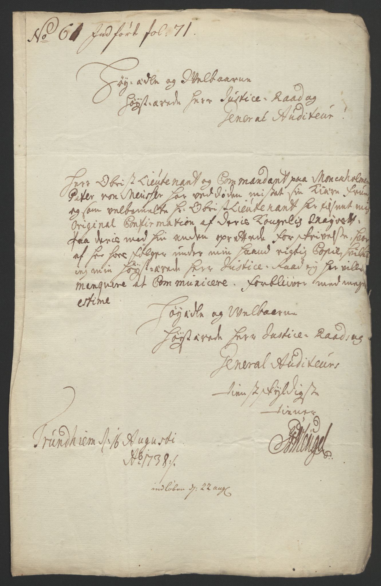 Forsvaret, Generalauditøren, RA/RAFA-1772/F/Fj/Fja/L0022: --, 1733-1821, s. 515