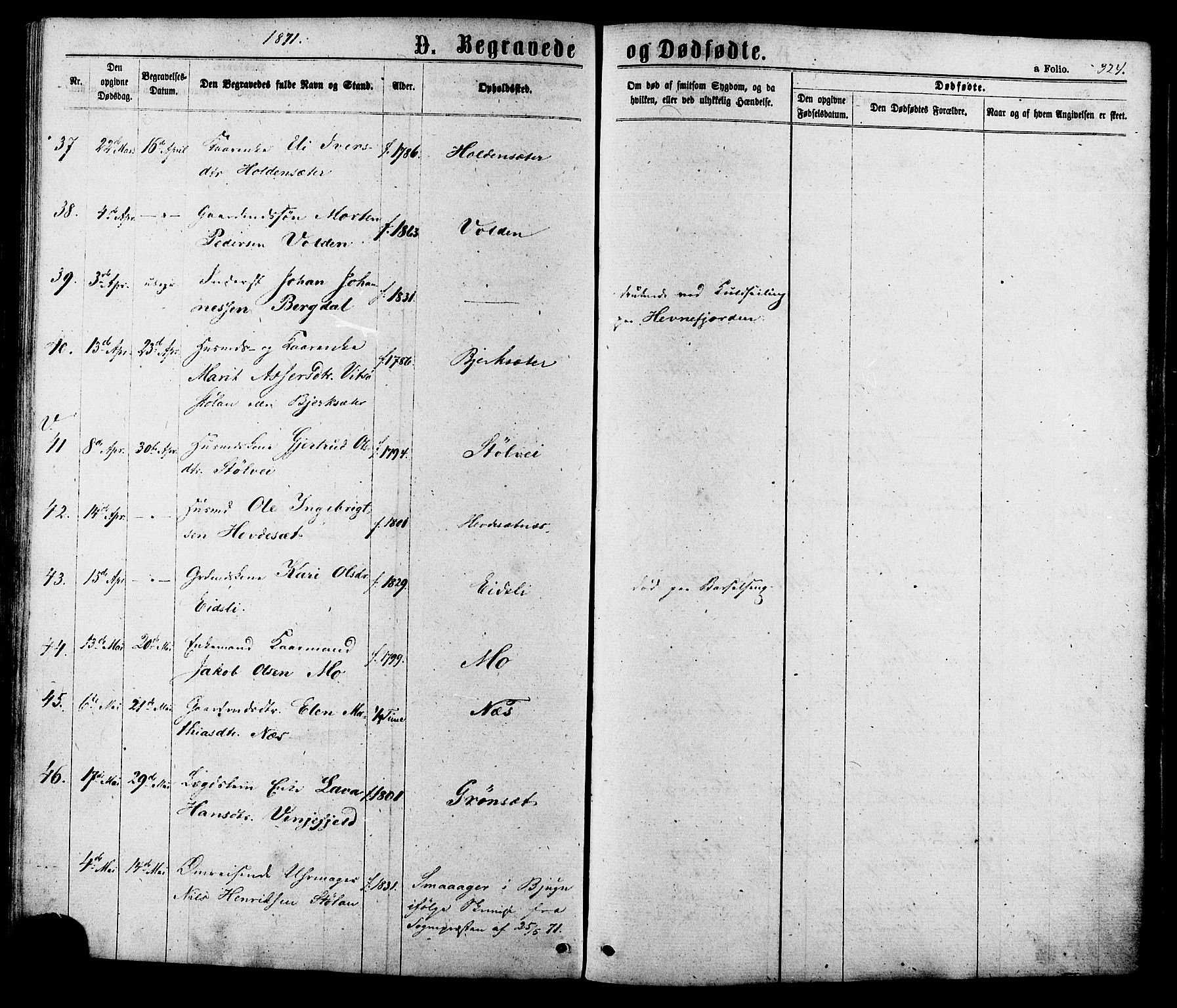 Ministerialprotokoller, klokkerbøker og fødselsregistre - Sør-Trøndelag, AV/SAT-A-1456/630/L0495: Ministerialbok nr. 630A08, 1868-1878, s. 324