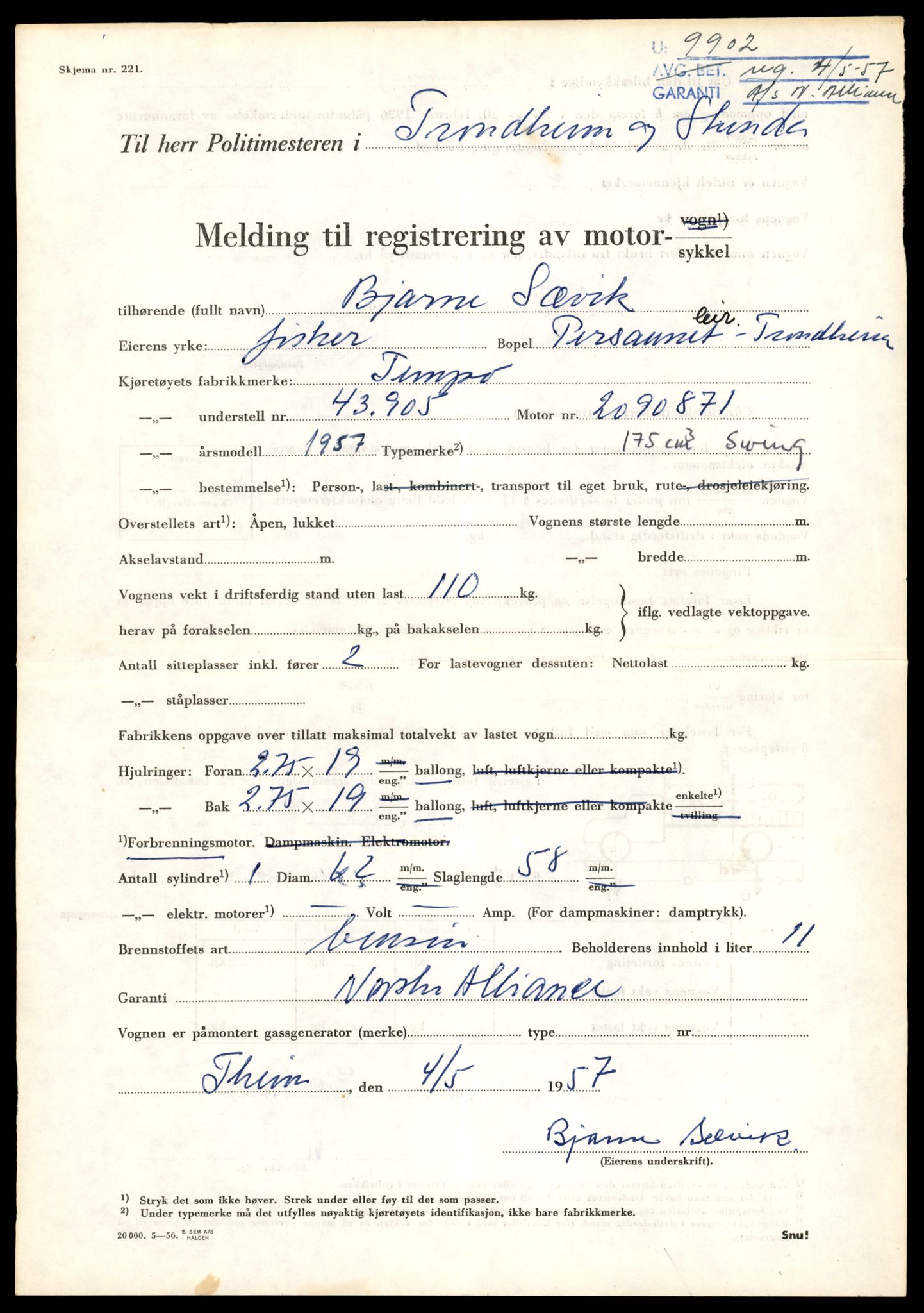 Møre og Romsdal vegkontor - Ålesund trafikkstasjon, AV/SAT-A-4099/F/Fe/L0041: Registreringskort for kjøretøy T 13710 - T 13905, 1927-1998, s. 1813
