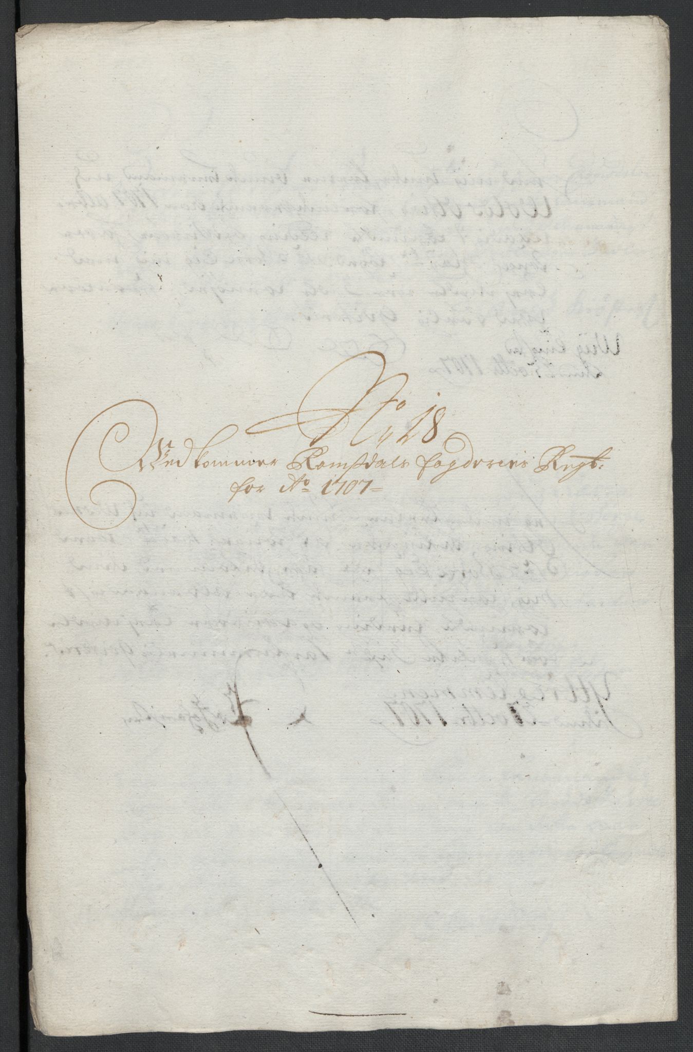 Rentekammeret inntil 1814, Reviderte regnskaper, Fogderegnskap, AV/RA-EA-4092/R55/L3658: Fogderegnskap Romsdal, 1707-1708, s. 149