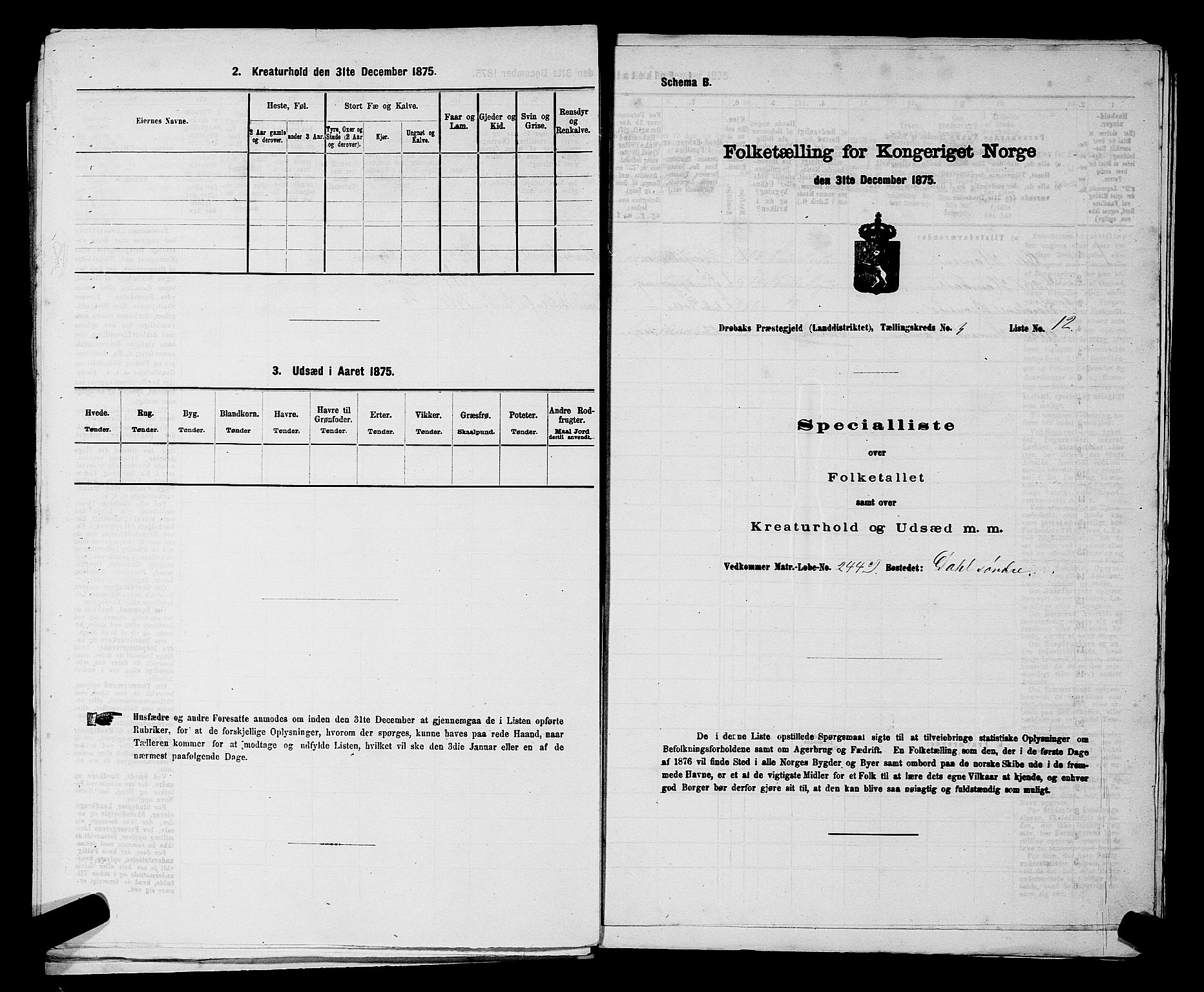 RA, Folketelling 1875 for 0215L Drøbak prestegjeld, Frogn sokn, 1875, s. 622