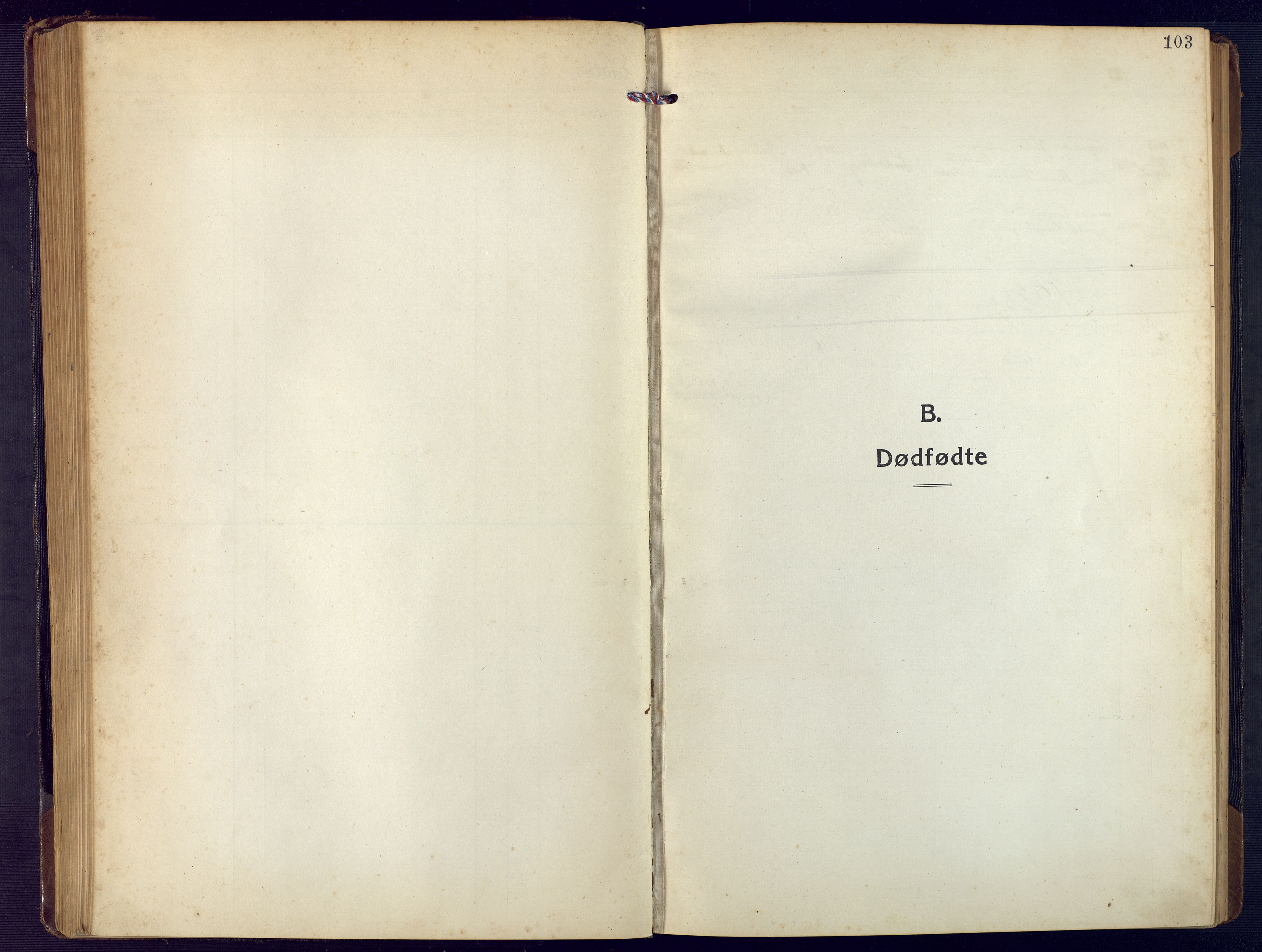 Åseral sokneprestkontor, SAK/1111-0051/F/Fb/L0004: Klokkerbok nr. B 4, 1920-1946, s. 103