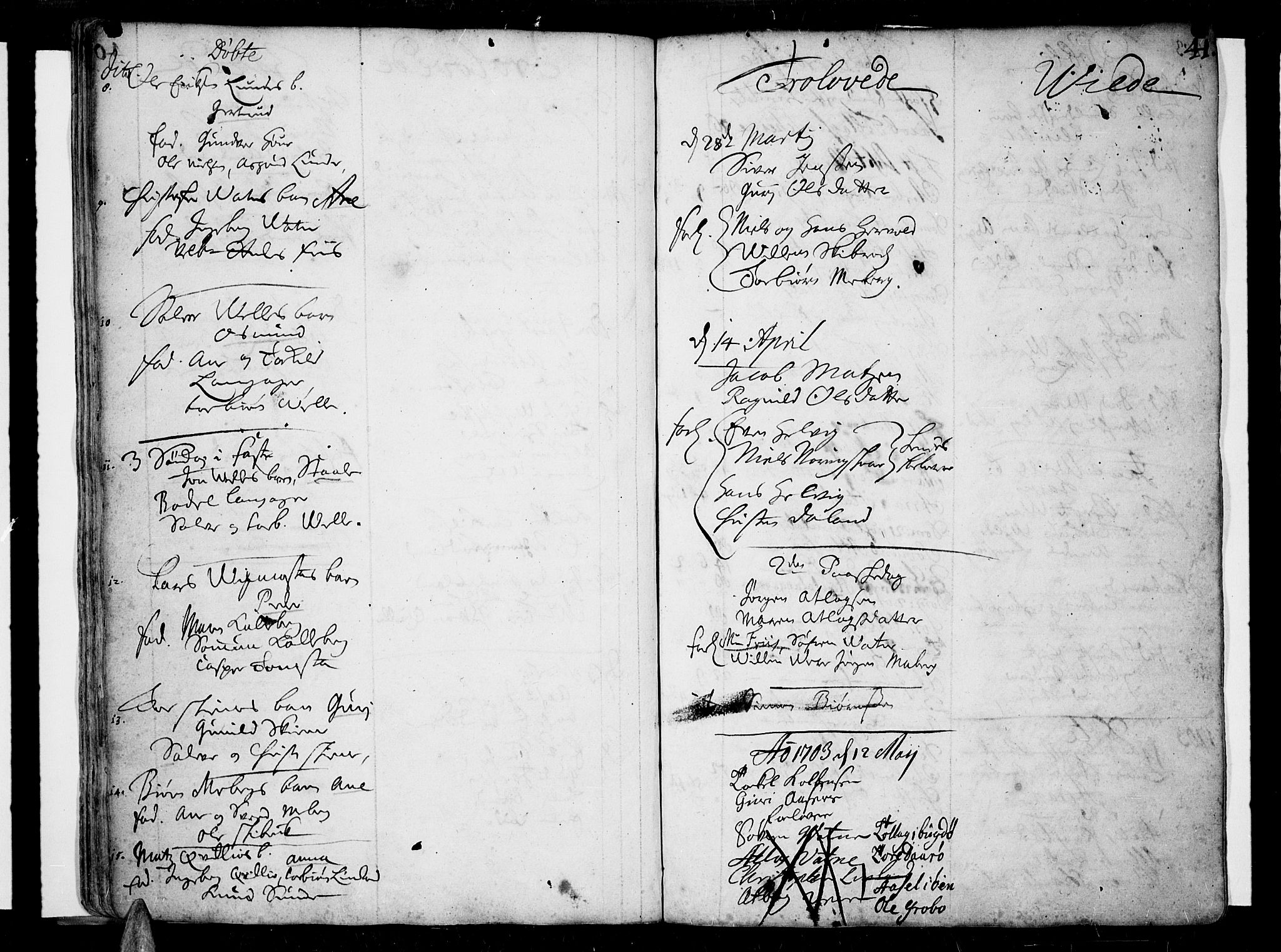 Lista sokneprestkontor, AV/SAK-1111-0027/F/Fa/L0001: Ministerialbok nr. A 1 /1, 1691-1715, s. 41