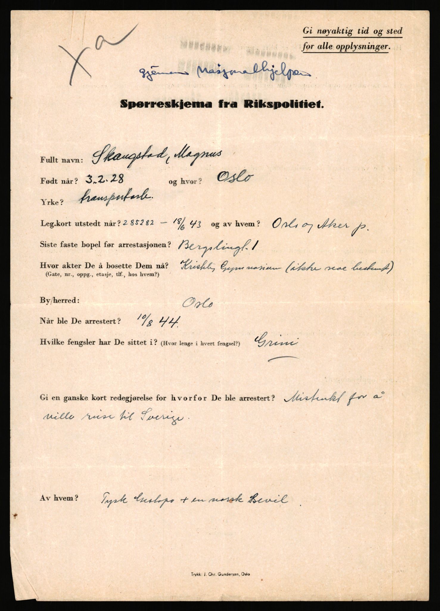 Rikspolitisjefen, AV/RA-S-1560/L/L0015: Scharff, Carlo Max - Stephensen, Gudrun, 1940-1945, s. 330