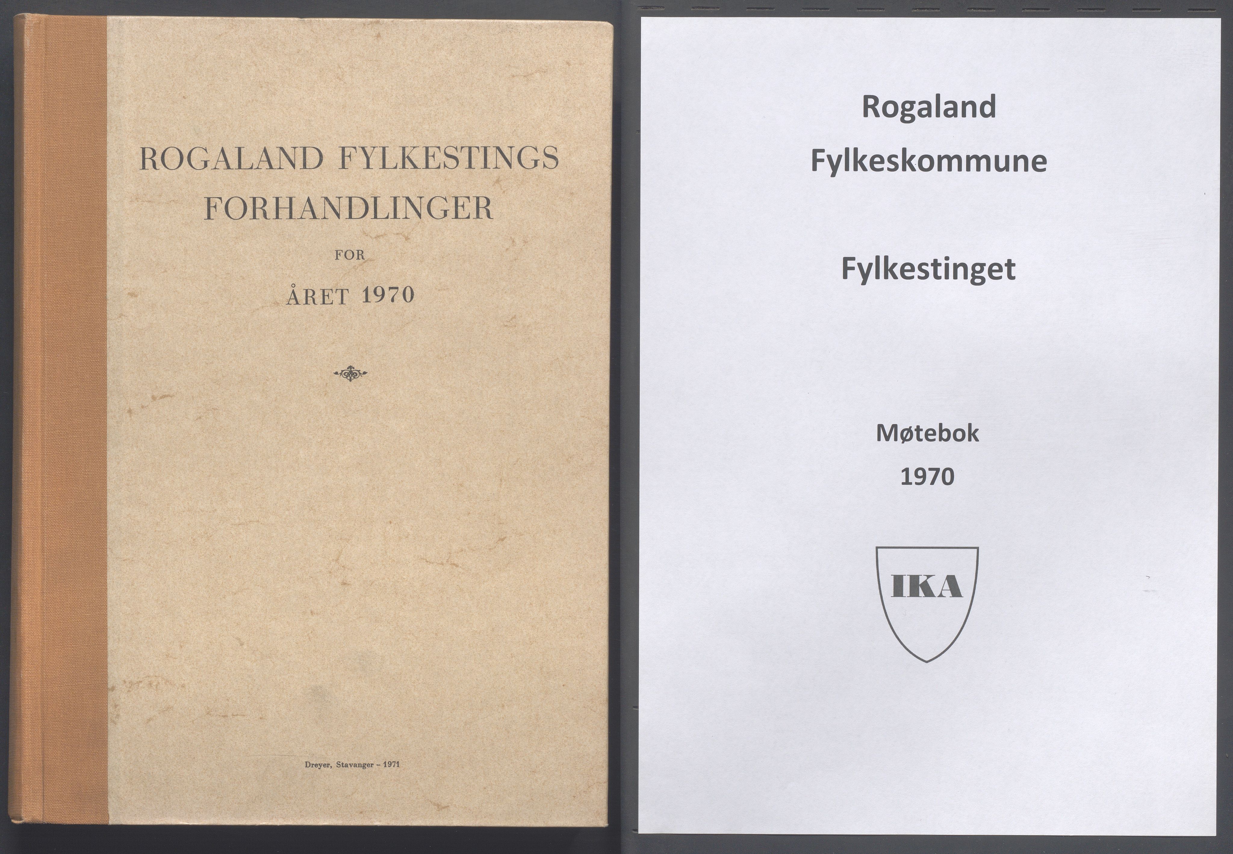 Rogaland fylkeskommune - Fylkesrådmannen , IKAR/A-900/A/Aa/Aaa/L0090: Møtebok , 1970