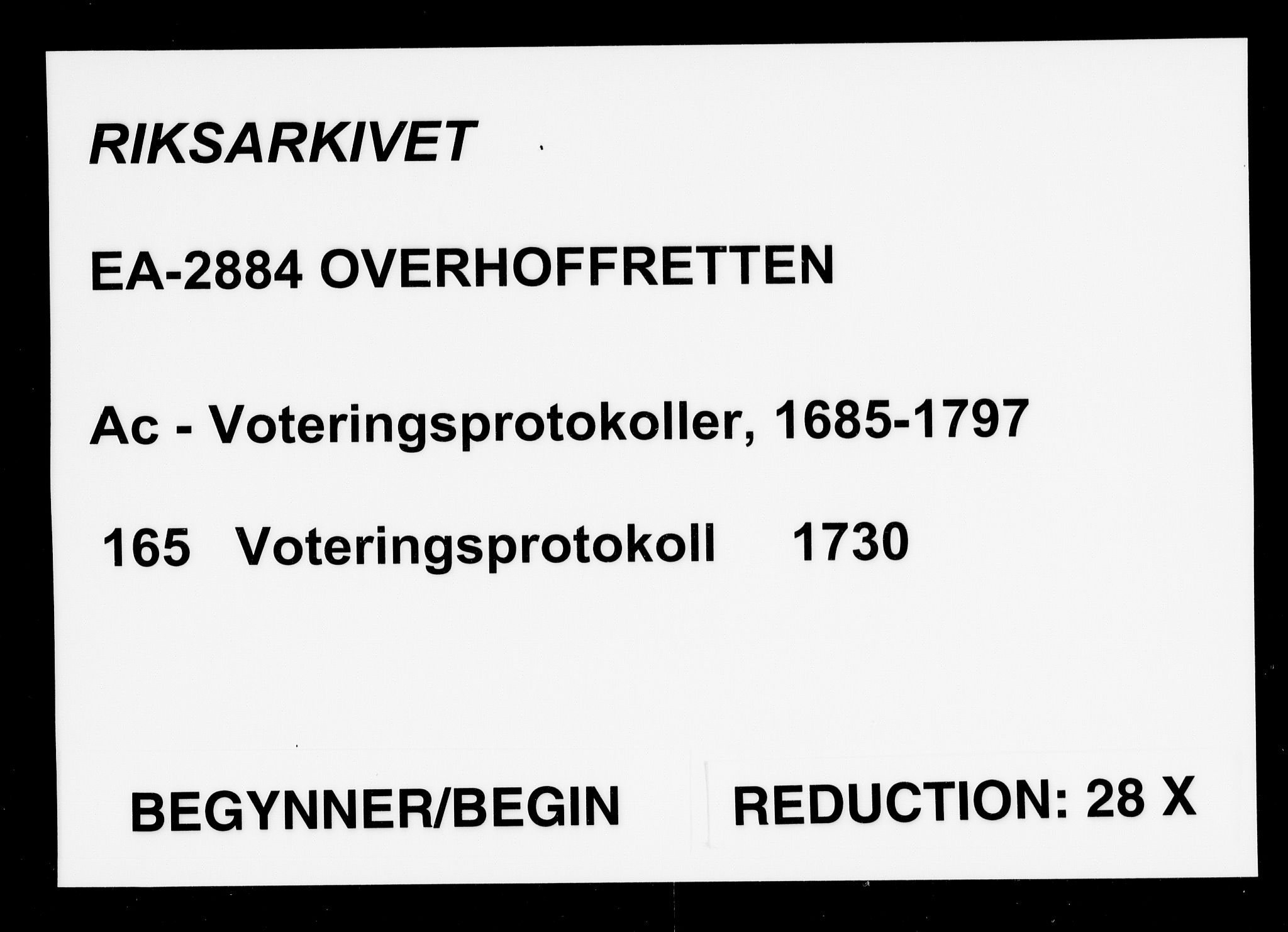 Overhoffretten 1667-1797, AV/RA-EA-2884/Ac/L0165: Voteringsprotokoll, 1730