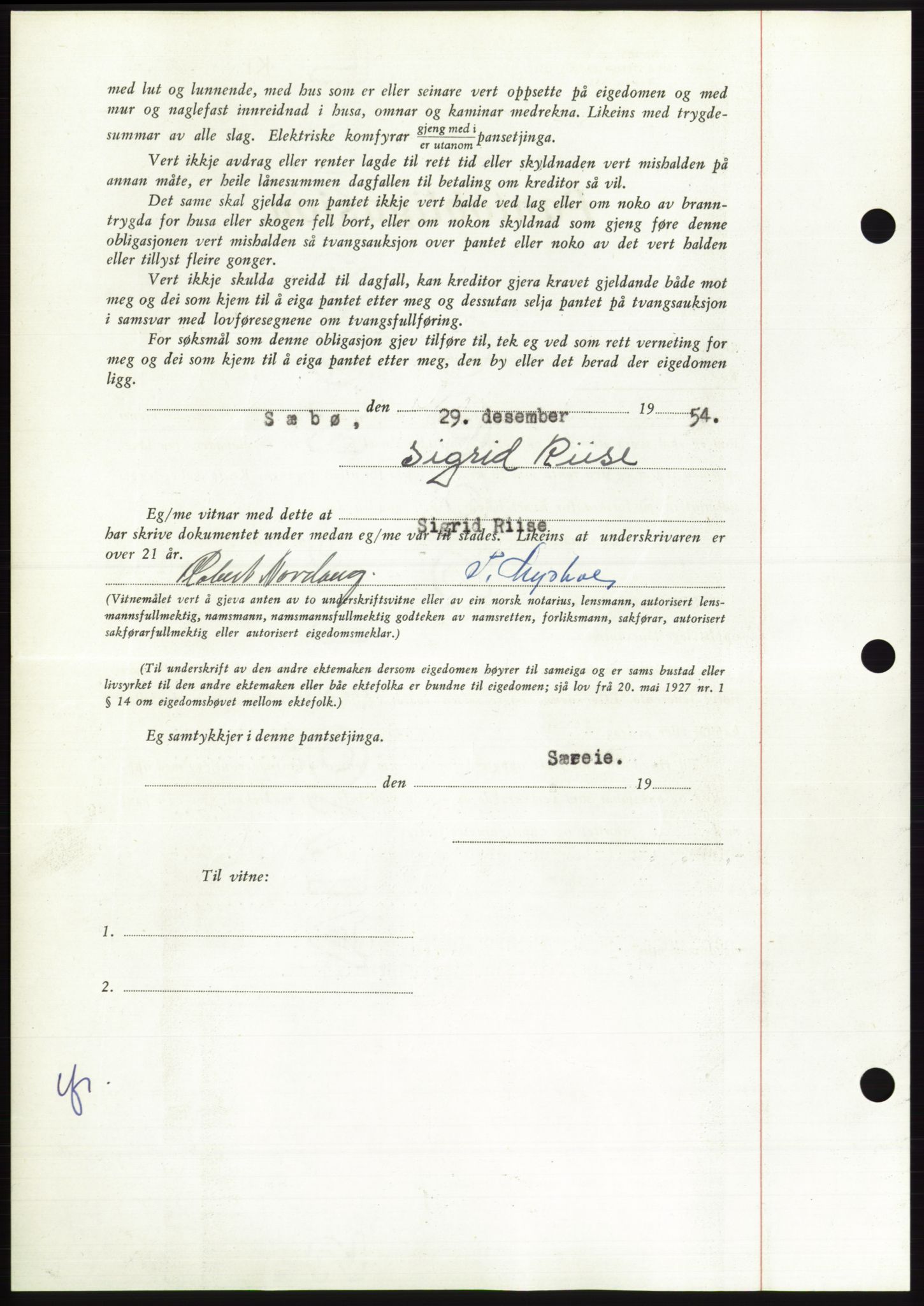 Søre Sunnmøre sorenskriveri, AV/SAT-A-4122/1/2/2C/L0126: Pantebok nr. 14B, 1954-1955, Dagboknr: 446/1955