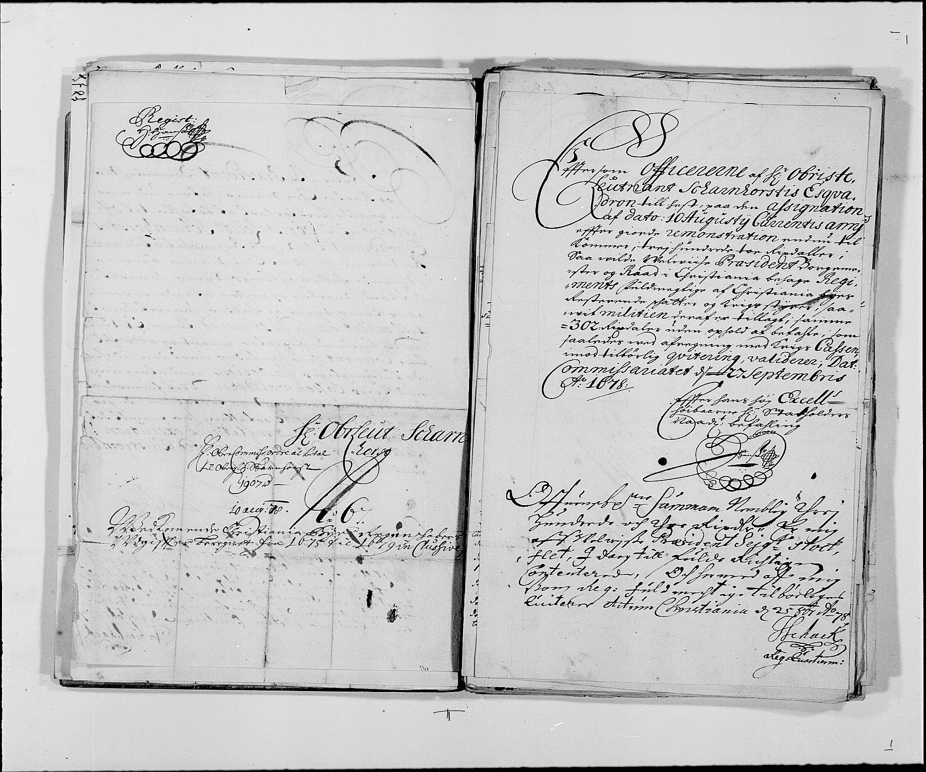 Rentekammeret inntil 1814, Reviderte regnskaper, Byregnskaper, RA/EA-4066/R/Re/L0058: [E3] Kontribusjonsregnskap (med Bragernes og Strømsø), 1675-1679, s. 287