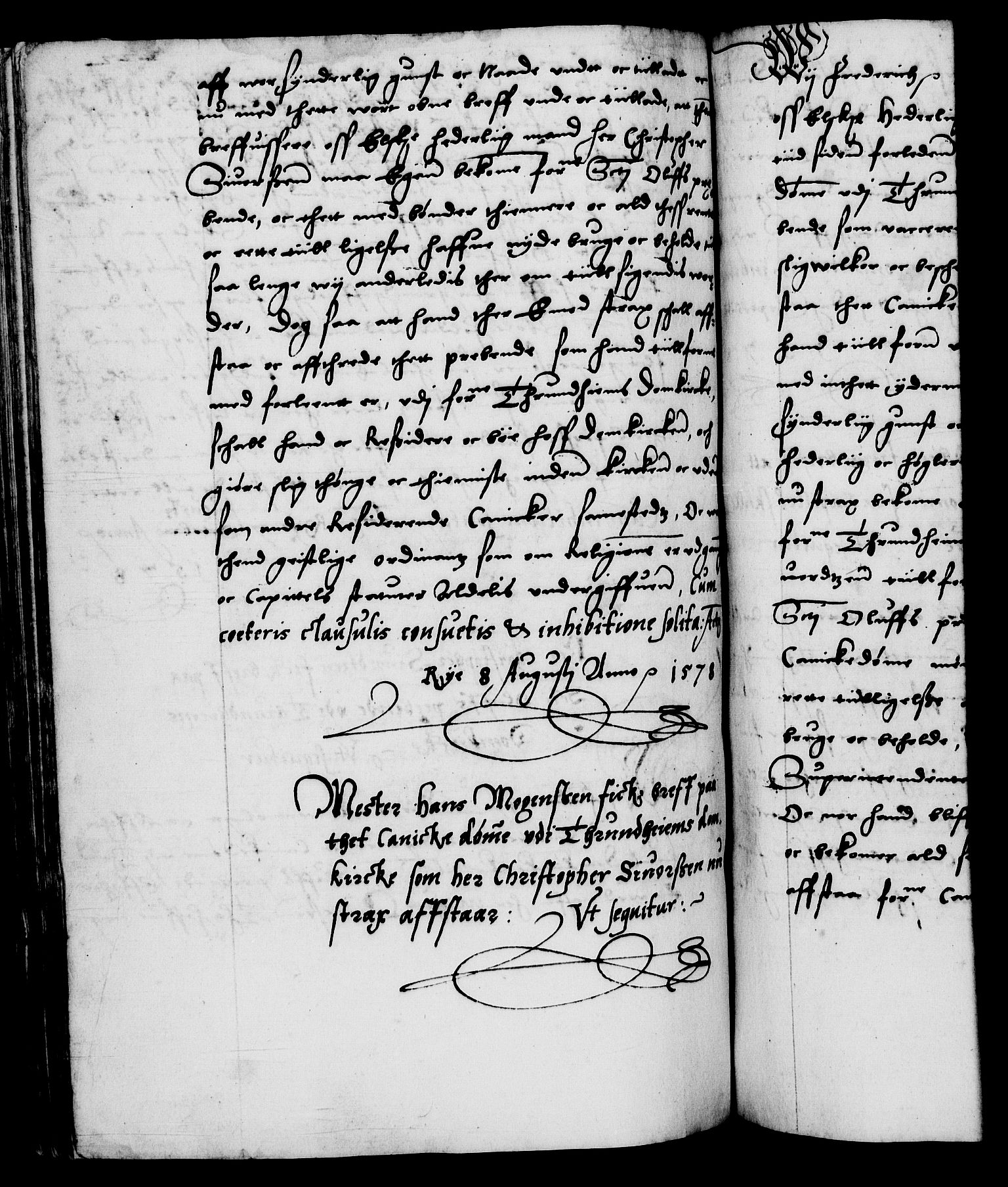 Danske Kanselli 1572-1799, AV/RA-EA-3023/F/Fc/Fca/Fcaa/L0001: Norske registre (mikrofilm), 1572-1588, s. 222b