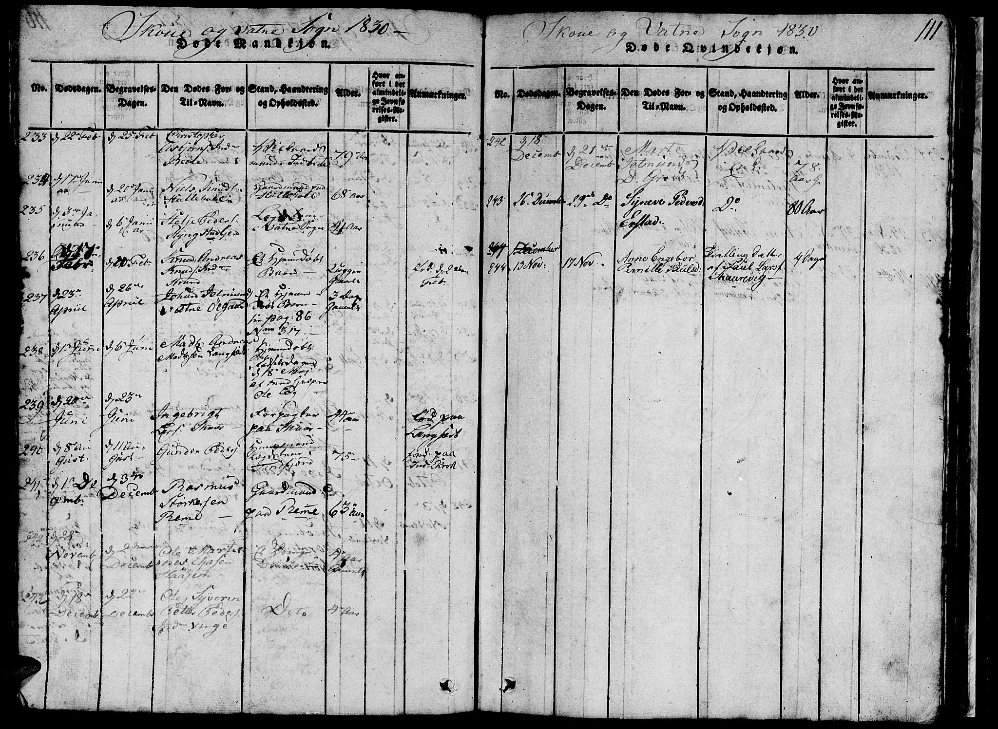 Ministerialprotokoller, klokkerbøker og fødselsregistre - Møre og Romsdal, AV/SAT-A-1454/524/L0360: Klokkerbok nr. 524C01, 1816-1830, s. 111