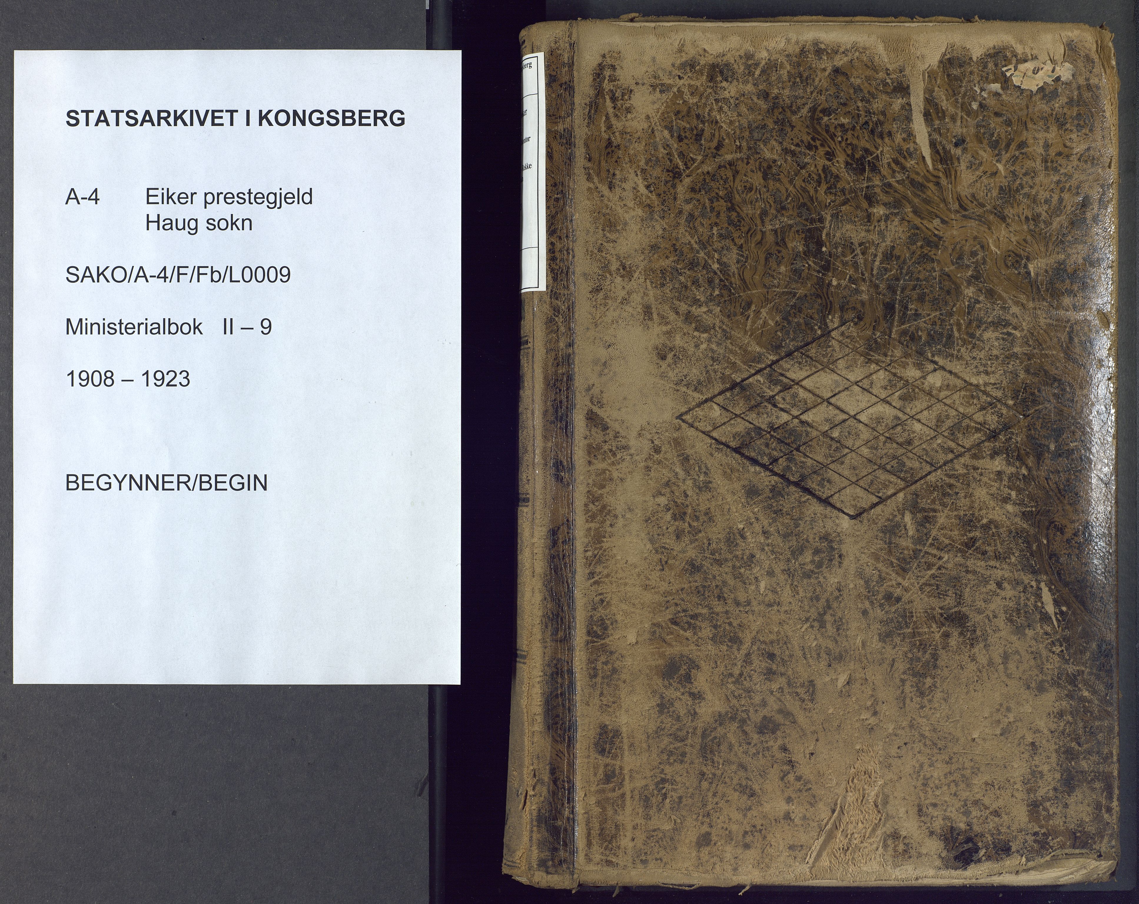 Eiker kirkebøker, SAKO/A-4/F/Fb/L0009: Ministerialbok nr. II 9, 1908-1923