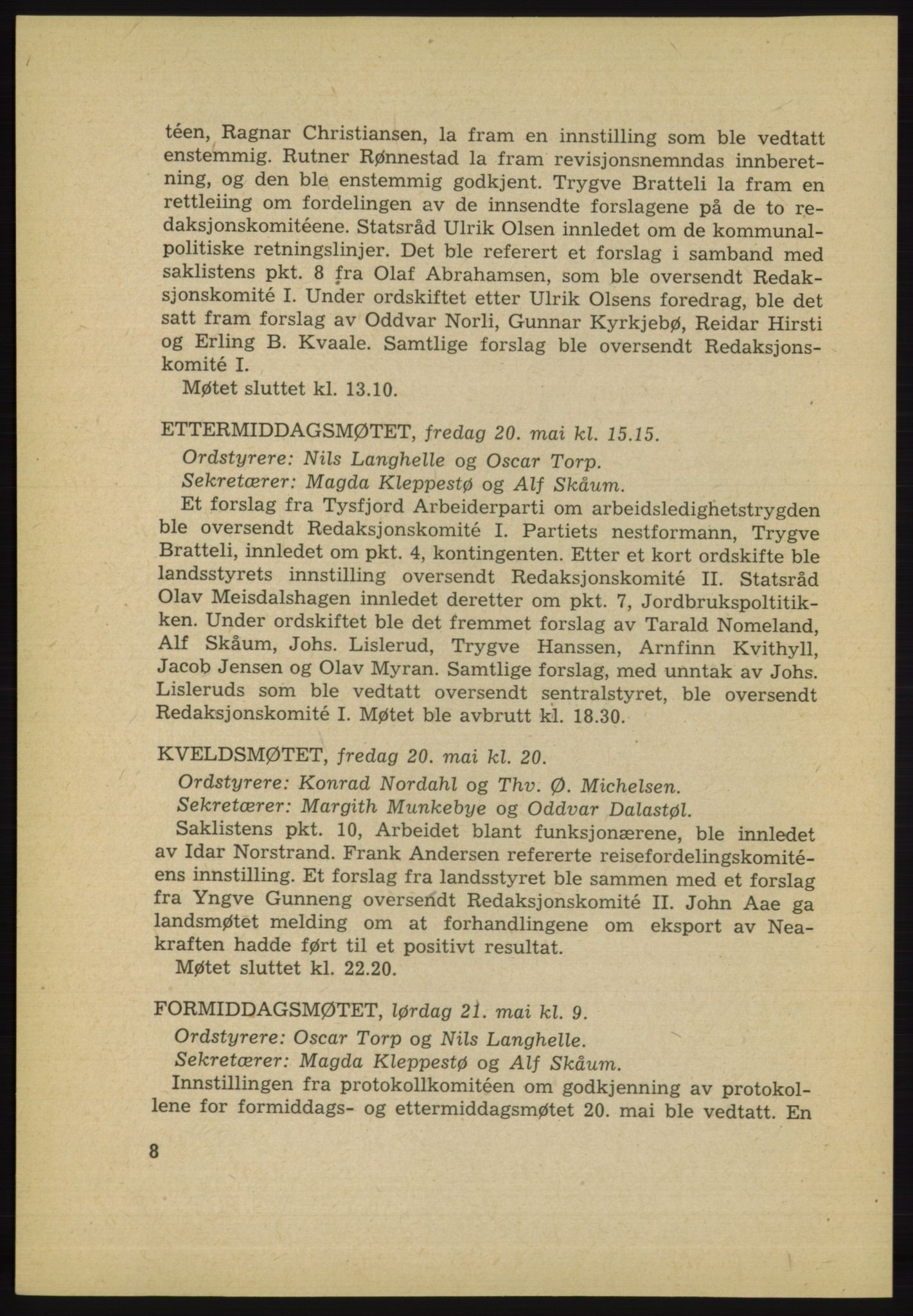 Det norske Arbeiderparti - publikasjoner, AAB/-/-/-: Protokoll over forhandlingene på det 35. ordinære landsmøte 19.-21. mars 1955 i Oslo, 1955, s. 8