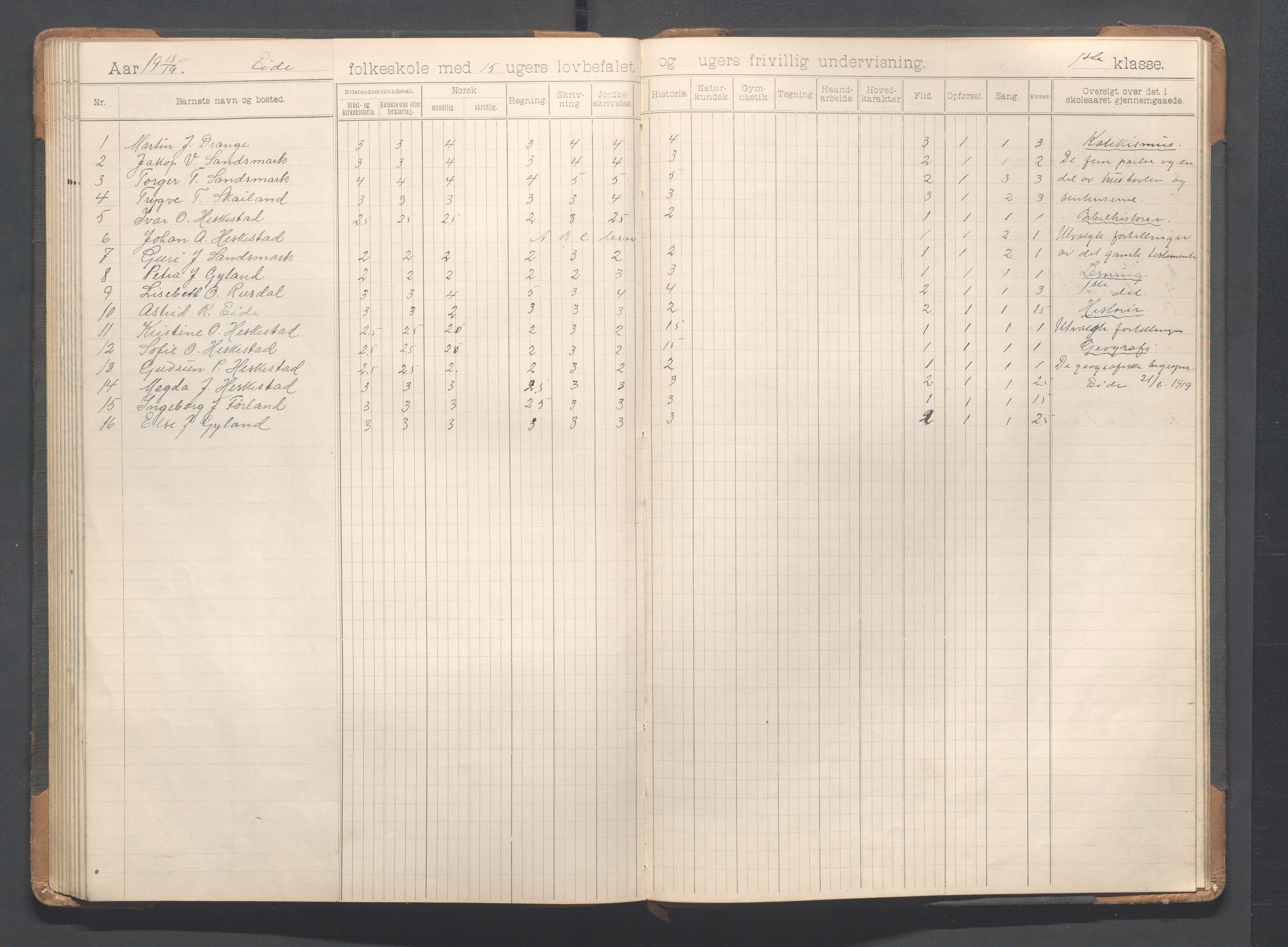 Heskestad kommune - Eide skole, IKAR/K-101744/H/L0001: Skoleprotokoll, 1898-1922, s. 86