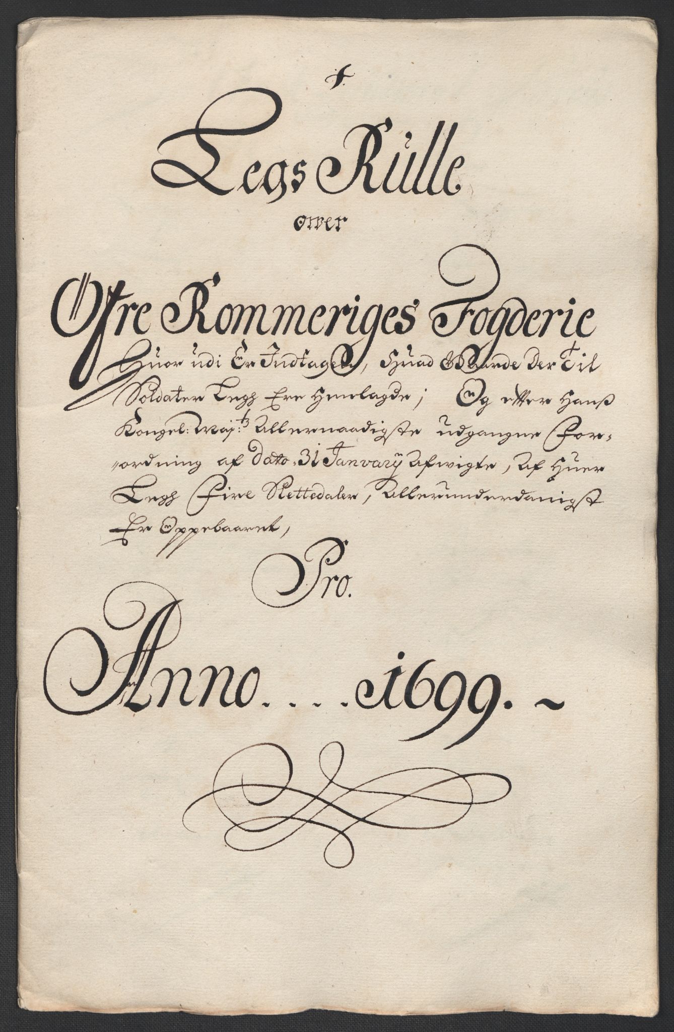 Rentekammeret inntil 1814, Reviderte regnskaper, Fogderegnskap, RA/EA-4092/R12/L0711: Fogderegnskap Øvre Romerike, 1699, s. 253