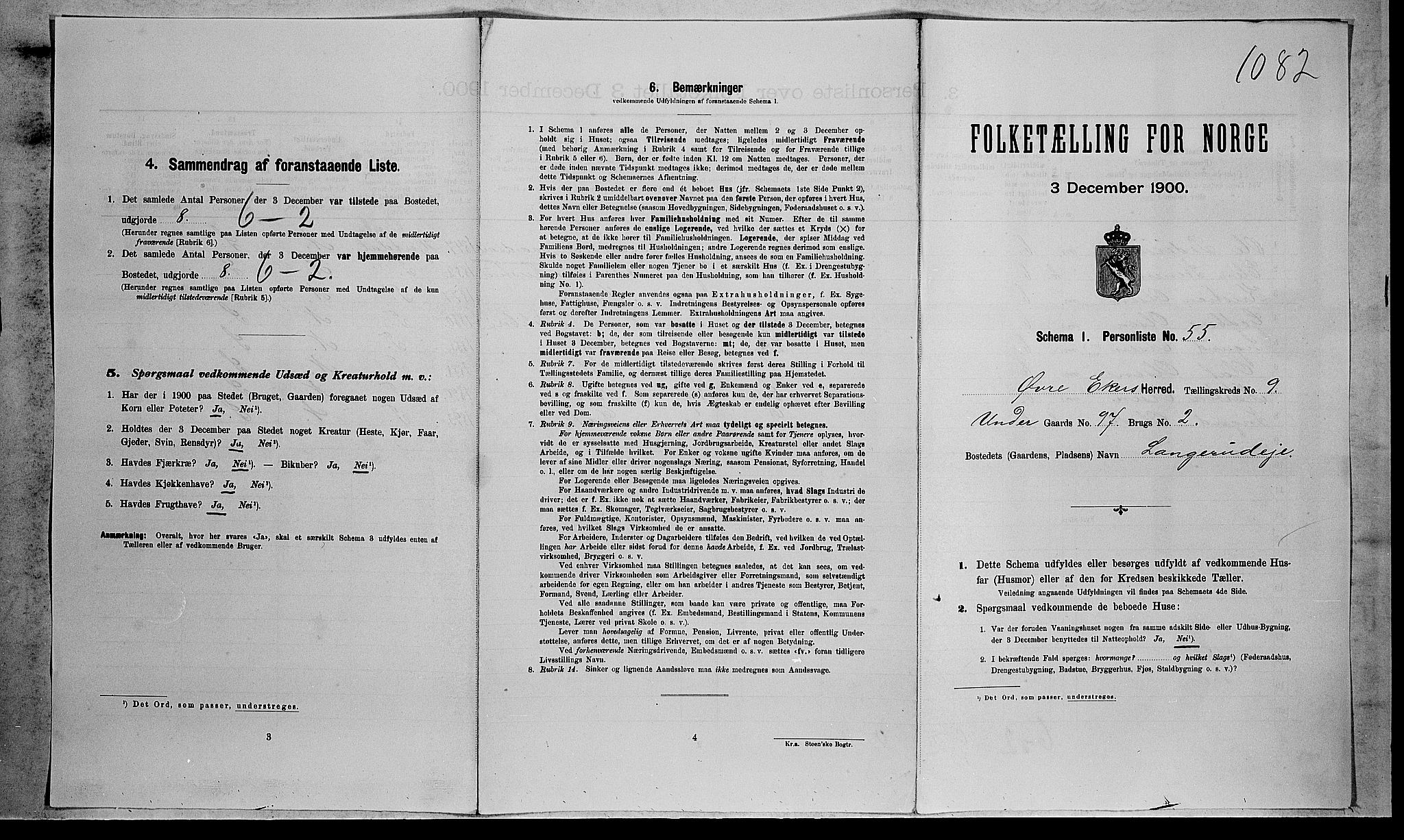 RA, Folketelling 1900 for 0624 Øvre Eiker herred, 1900, s. 1789