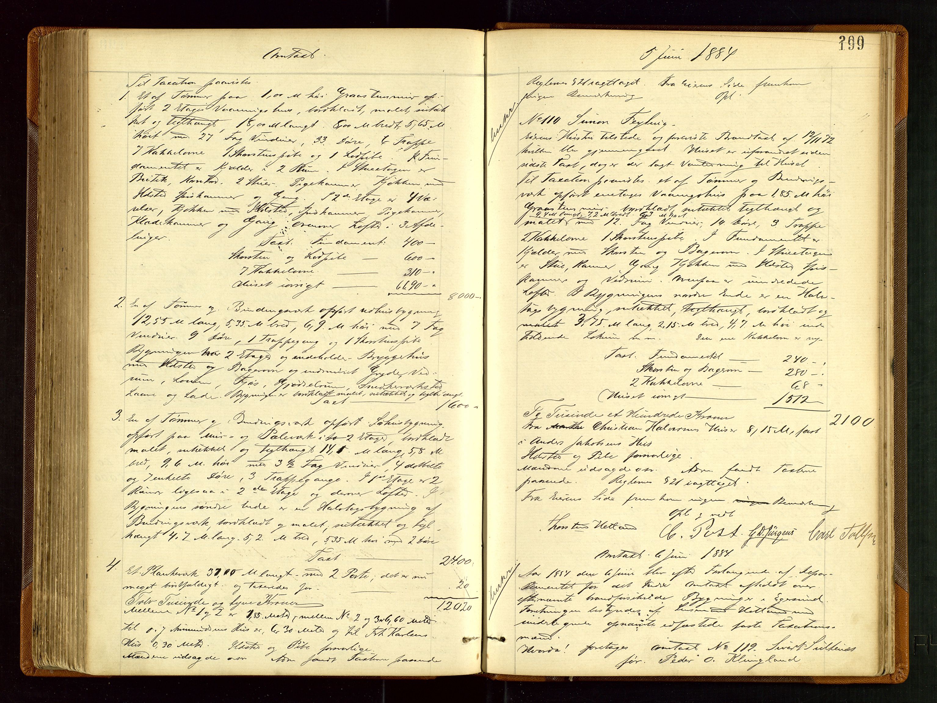 Eigersund lensmannskontor, AV/SAST-A-100171/God/L0003: "Brandtaxationsprotokol", 1874-1886, s. 198b-199a