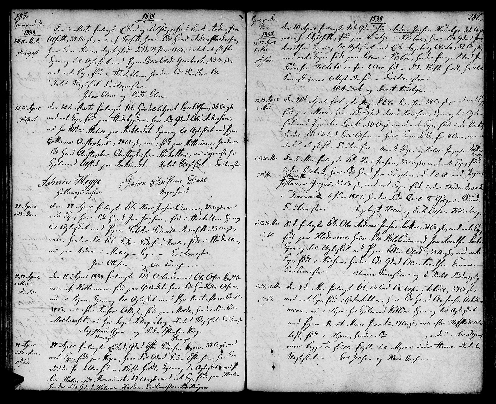Ministerialprotokoller, klokkerbøker og fødselsregistre - Sør-Trøndelag, AV/SAT-A-1456/604/L0181: Ministerialbok nr. 604A02, 1798-1817, s. 285-286