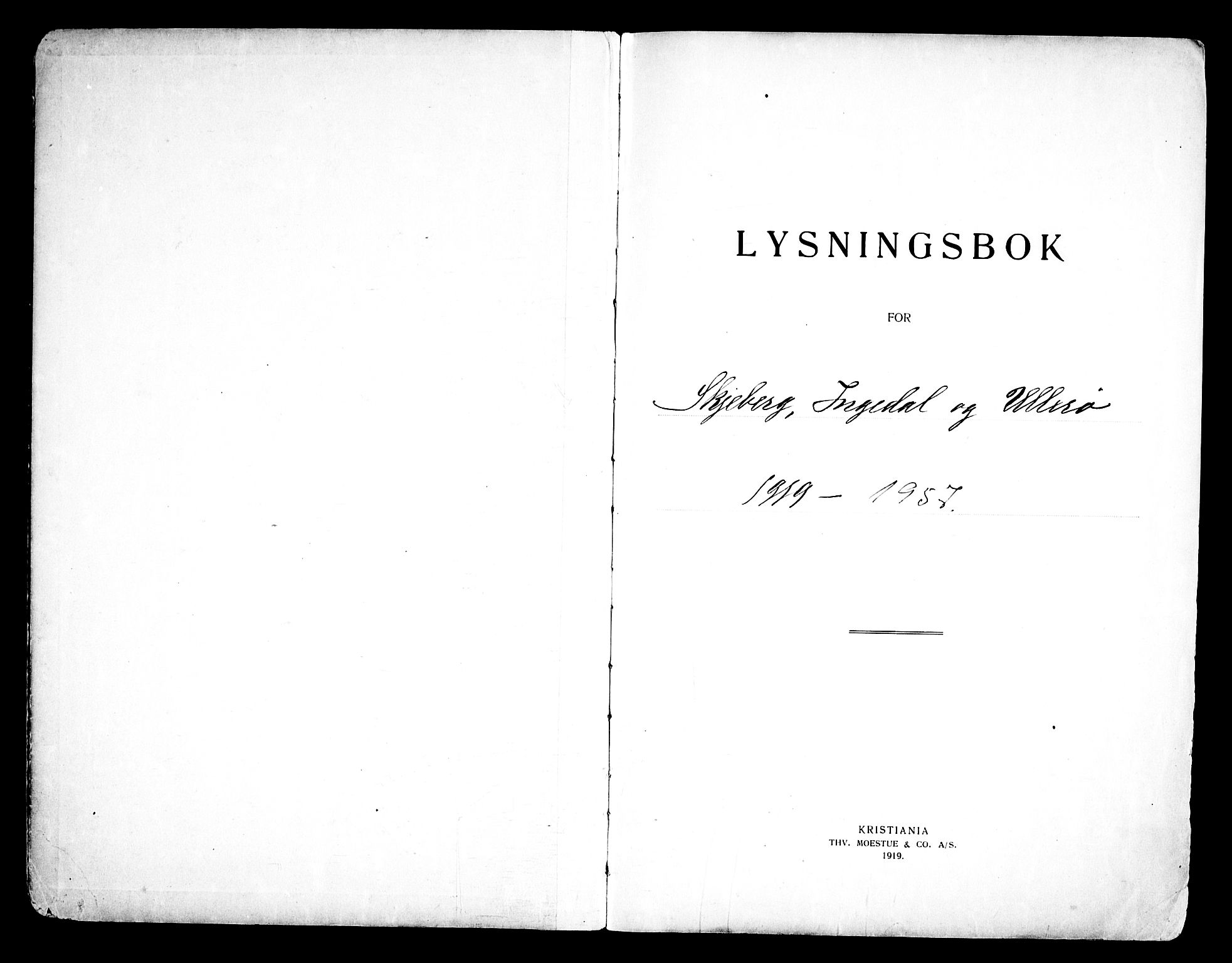 Skjeberg prestekontor Kirkebøker, SAO/A-10923/H/Ha/L0002: Lysningsprotokoll nr. I 2, 1919-1957