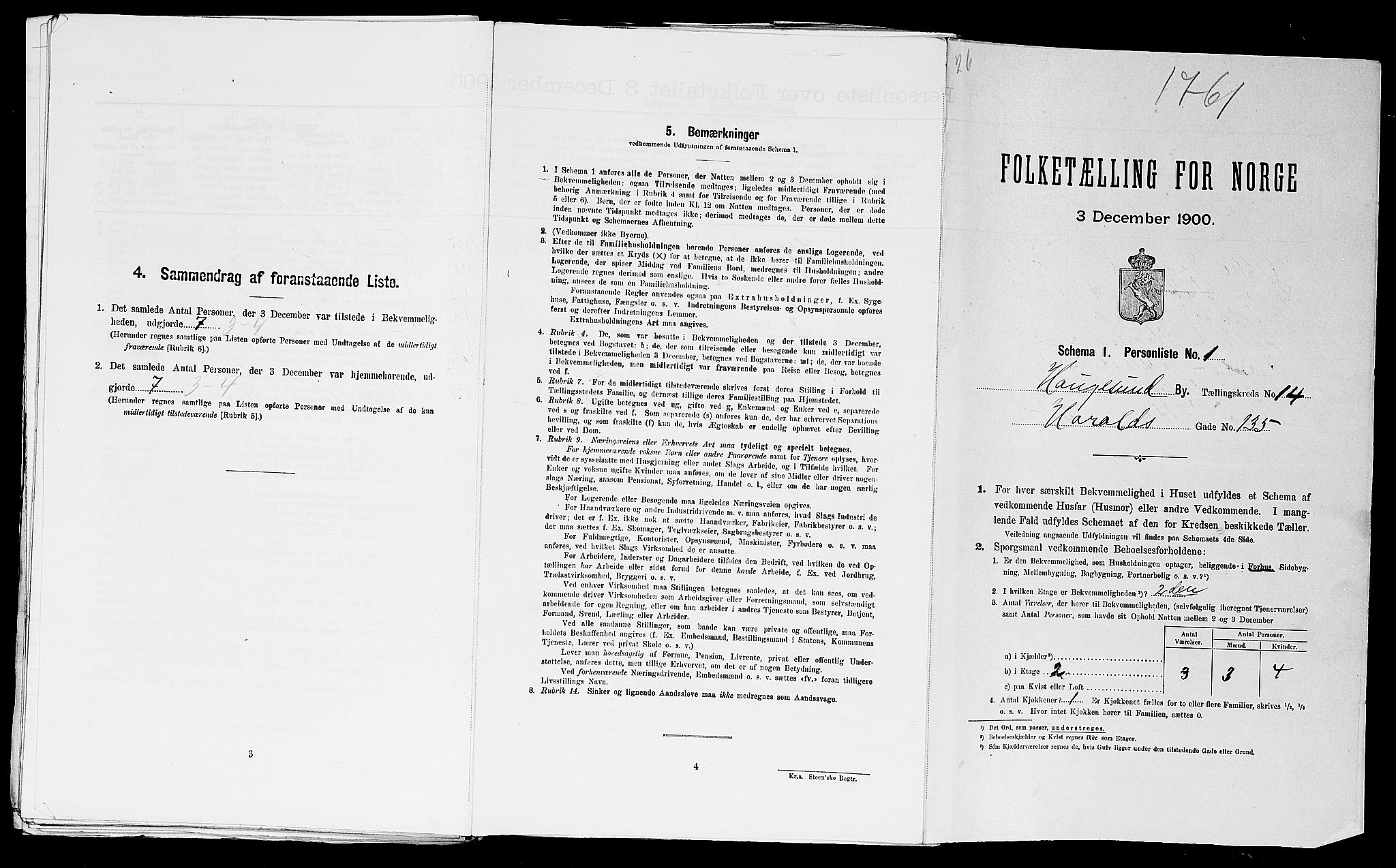 SAST, Folketelling 1900 for 1106 Haugesund kjøpstad, 1900, s. 2227