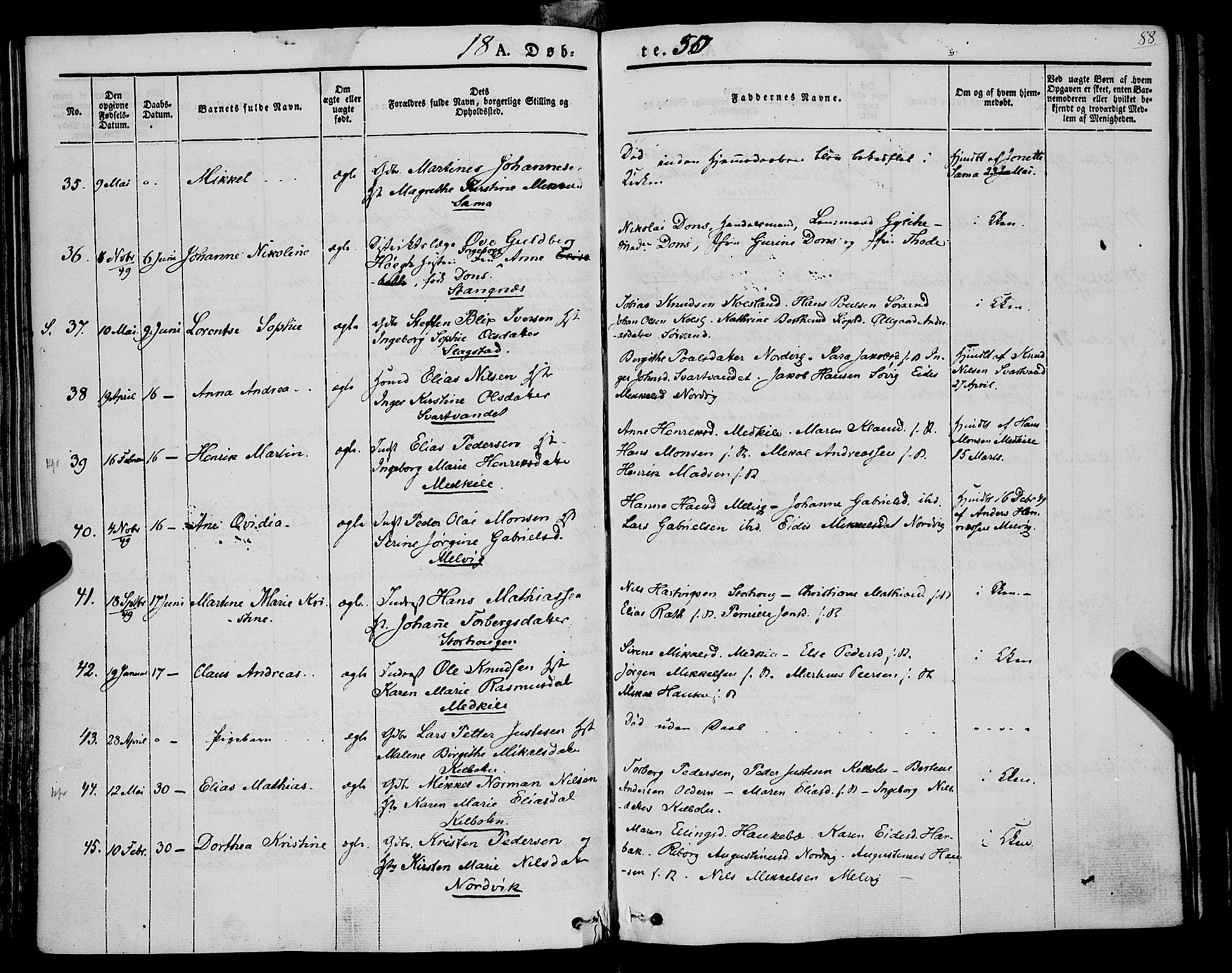 Trondenes sokneprestkontor, SATØ/S-1319/H/Ha/L0009kirke: Ministerialbok nr. 9, 1841-1852, s. 88