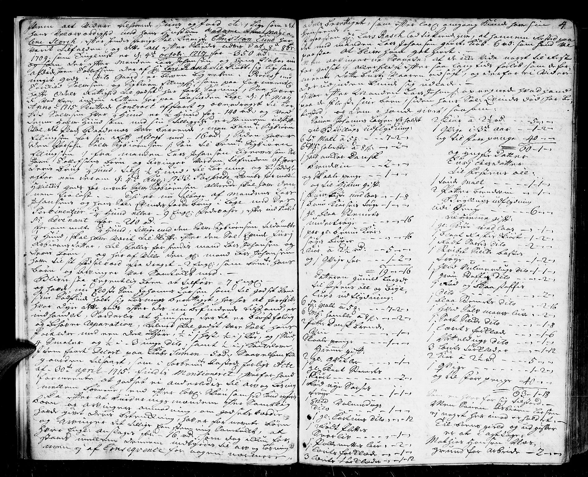 Lister sorenskriveri, AV/SAK-1221-0003/H/Hc/L0026: Skifteprotokoll nr 26a med register, 1739-1742, s. 3b-4a