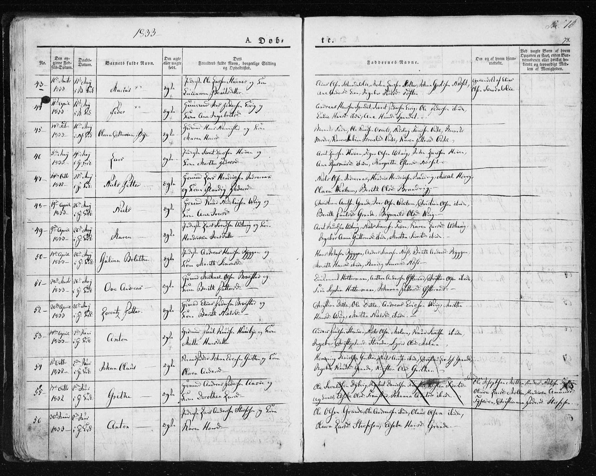 Ministerialprotokoller, klokkerbøker og fødselsregistre - Sør-Trøndelag, SAT/A-1456/659/L0735: Ministerialbok nr. 659A05, 1826-1841, s. 76
