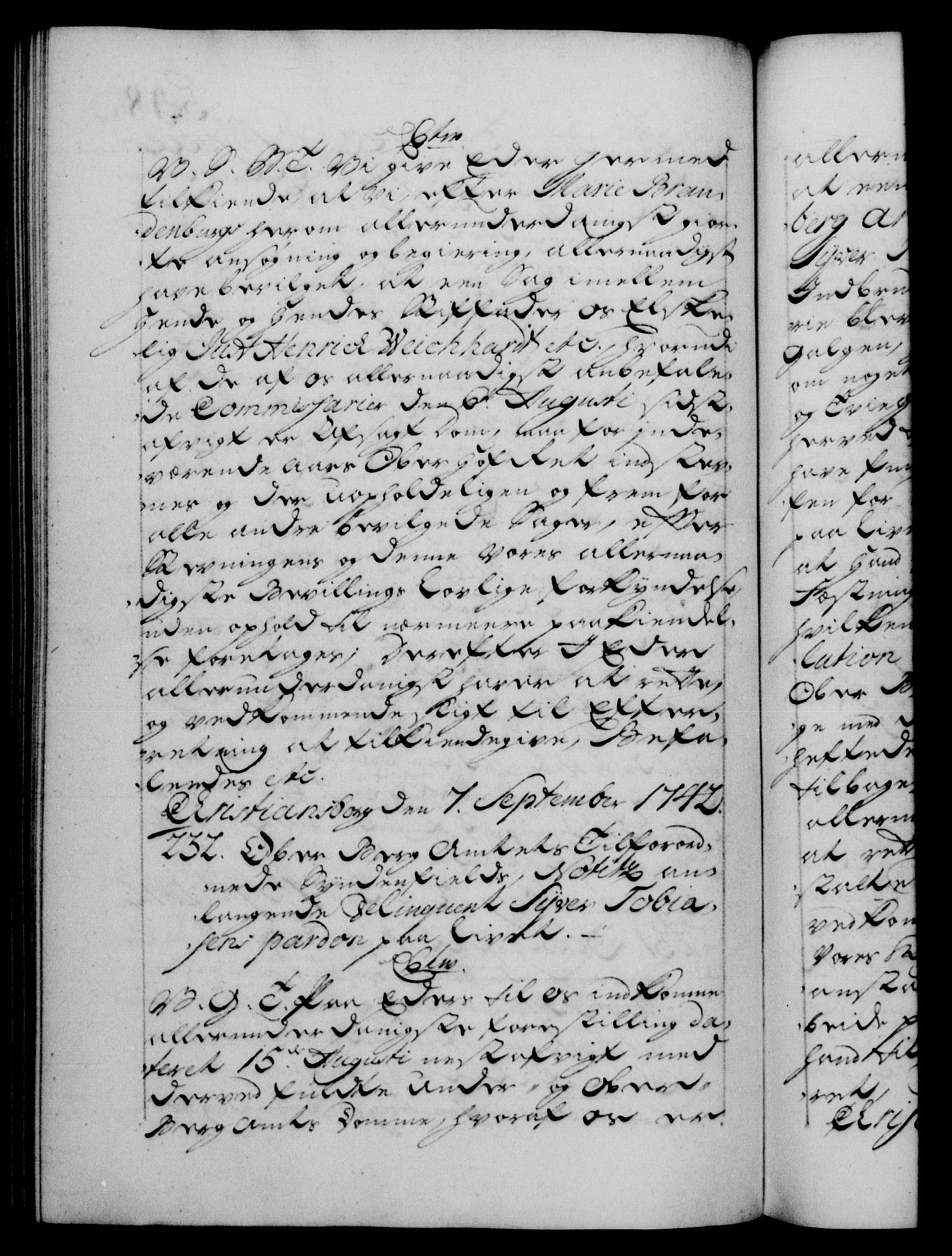 Danske Kanselli 1572-1799, AV/RA-EA-3023/F/Fc/Fca/Fcab/L0029: Norske tegnelser, 1741-1743, s. 548b