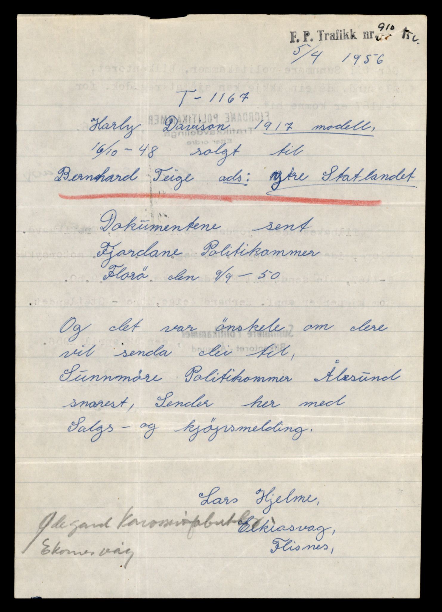 Møre og Romsdal vegkontor - Ålesund trafikkstasjon, AV/SAT-A-4099/F/Fe/L0040: Registreringskort for kjøretøy T 13531 - T 13709, 1927-1998, s. 67
