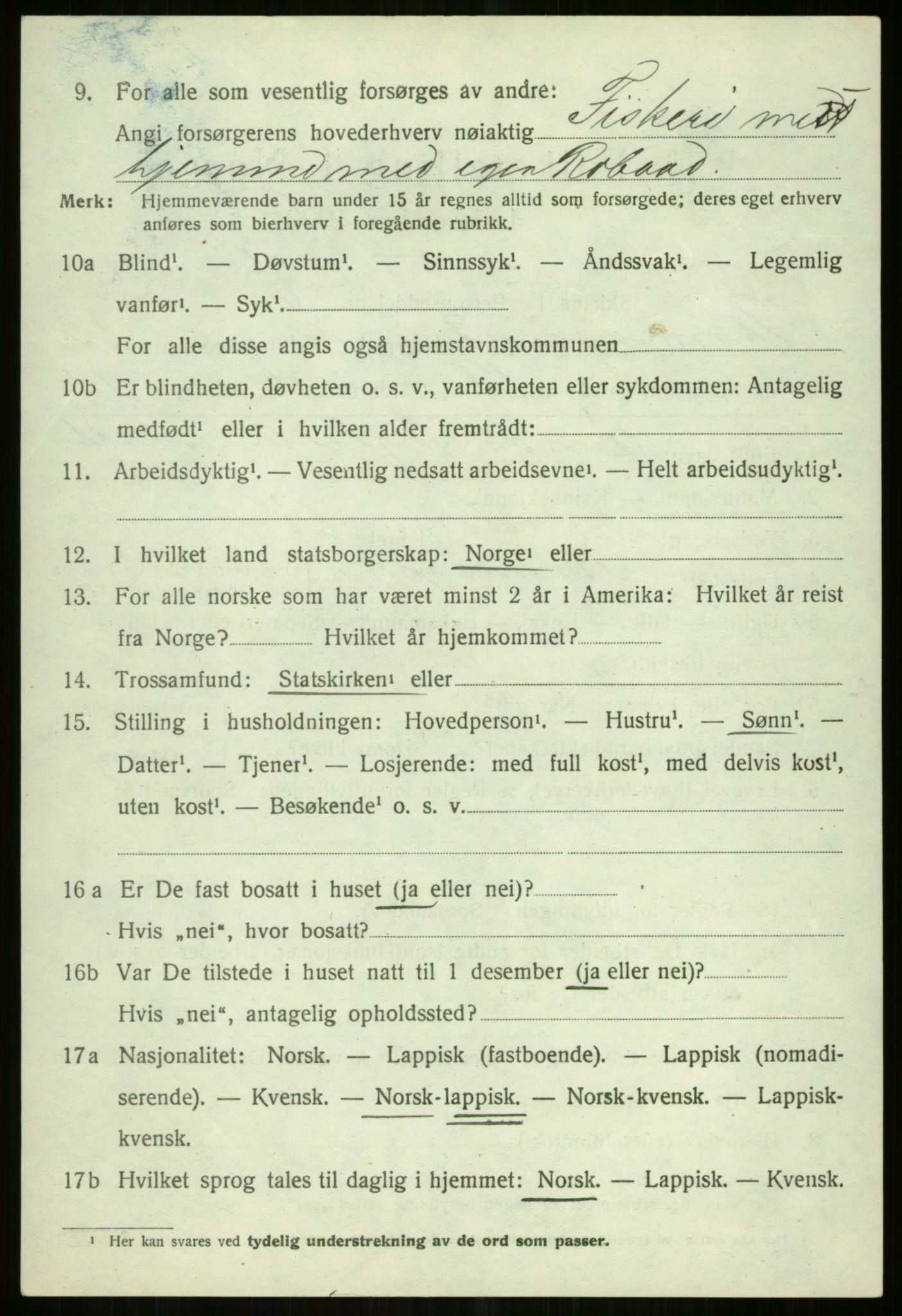 SATØ, Folketelling 1920 for 1934 Tromsøysund herred, 1920, s. 11519